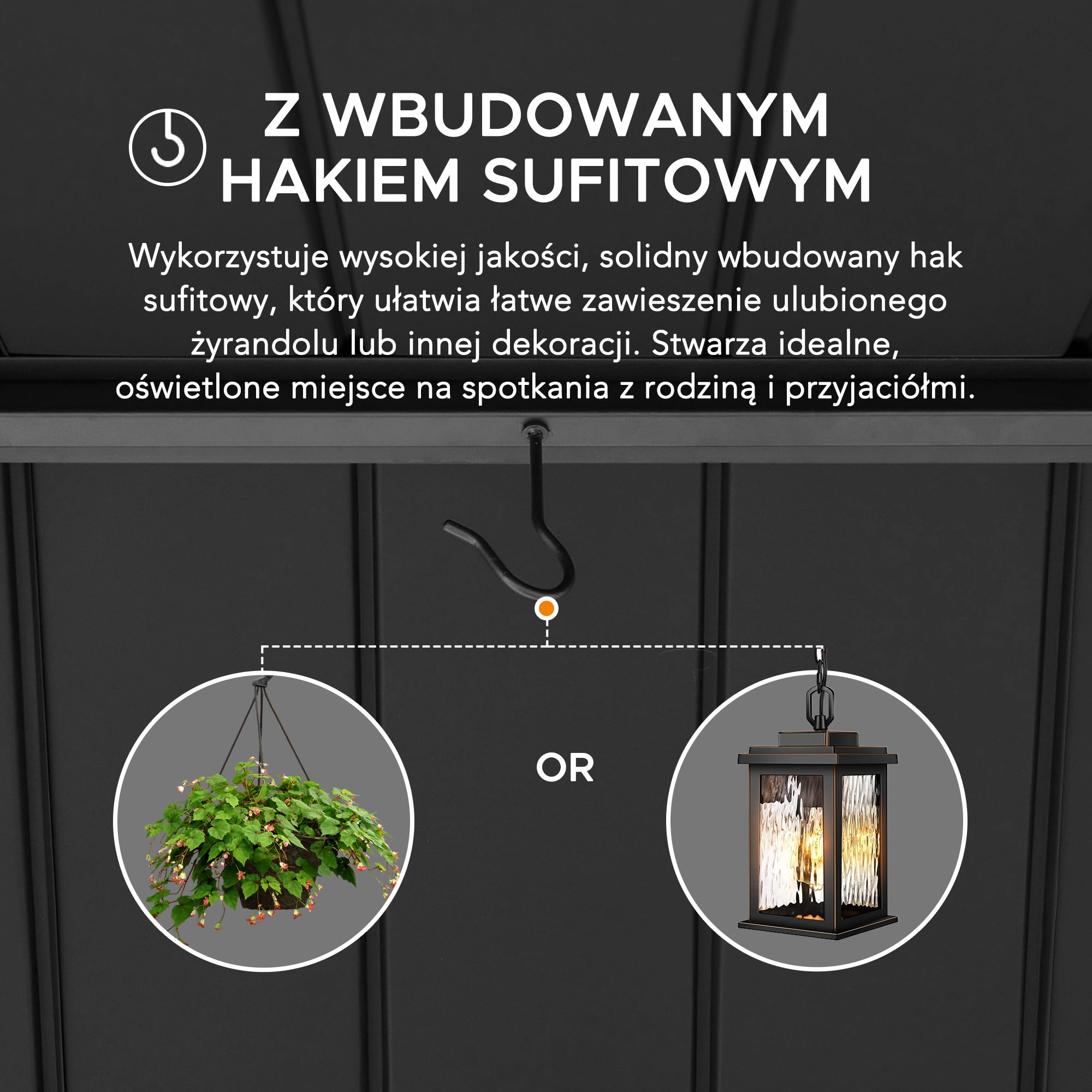 SUNJOY Altana drewniana 4×3,3 m z litego cedru, wodoodporny stalowy dach dwuspadowy, słupy 14 cm, odporna na wiatr i śnieg, ciężka konstrukcja, stały pawilon ogrodowy na taras i ogród