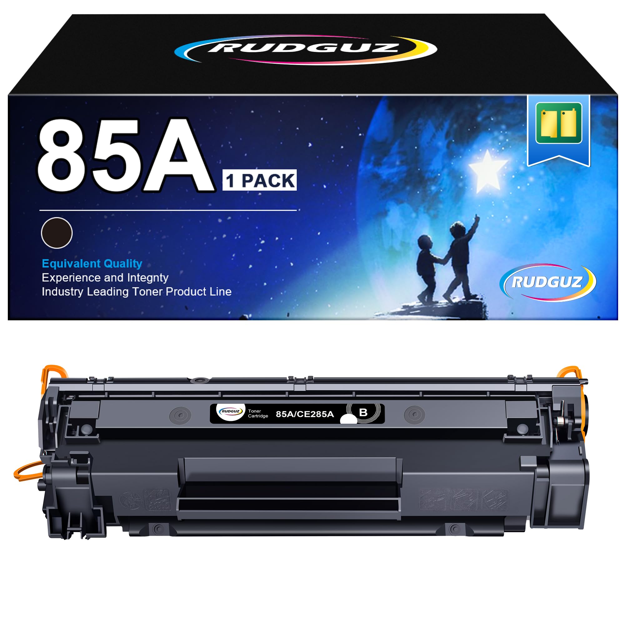RUDGUZ CE285A 85A Toner Schwarz Kompatibel für HP 85A Toner Schwarz für Toner HP LaserJet P1102W P1102 M1212NF M1217NFW M1132 M1212 M1210 M1218NFS M1219NFS P1104 P1104W P1106 P1106W P1108 (1er-Pack)