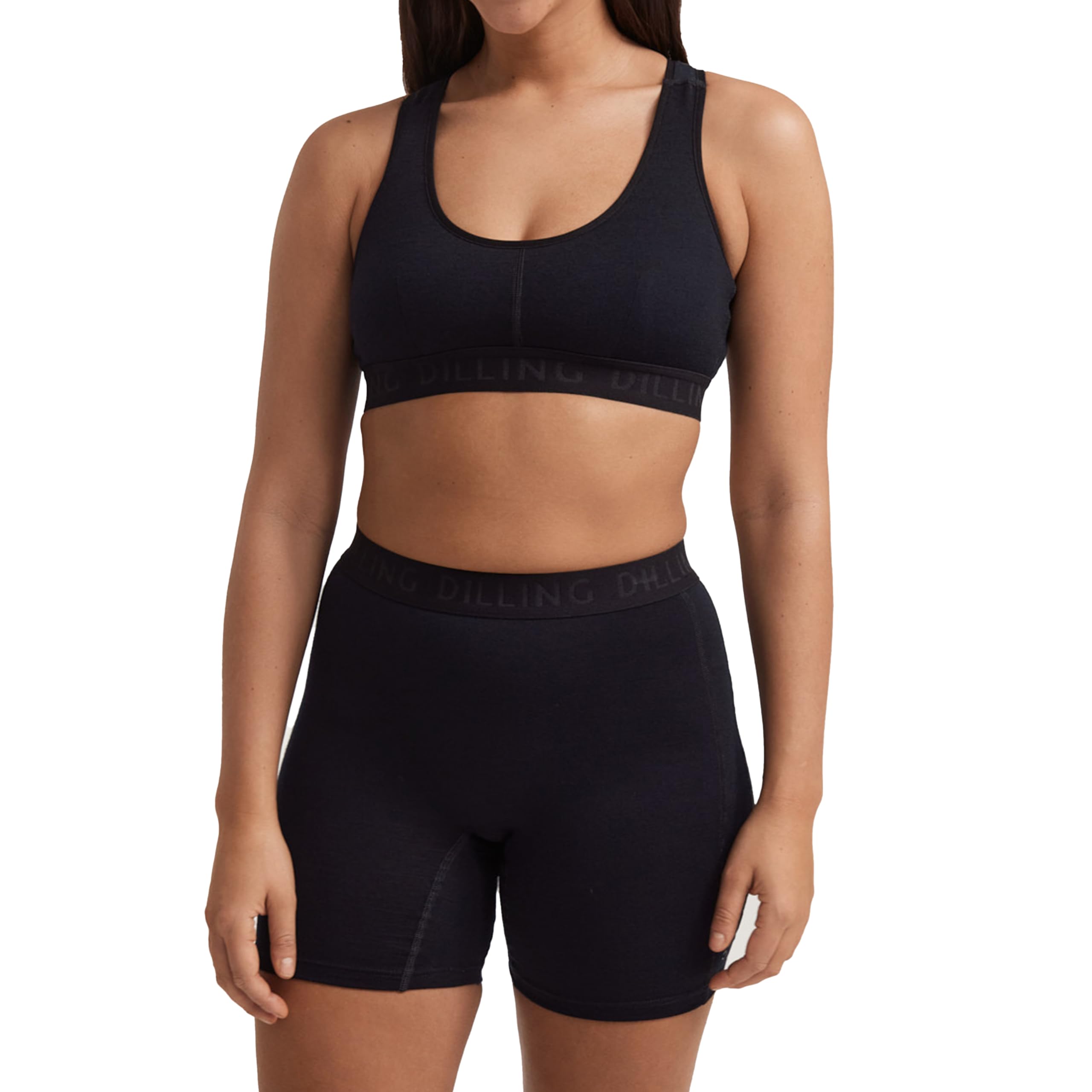 DILLING Women's Merino Wool Shorts - Black 14