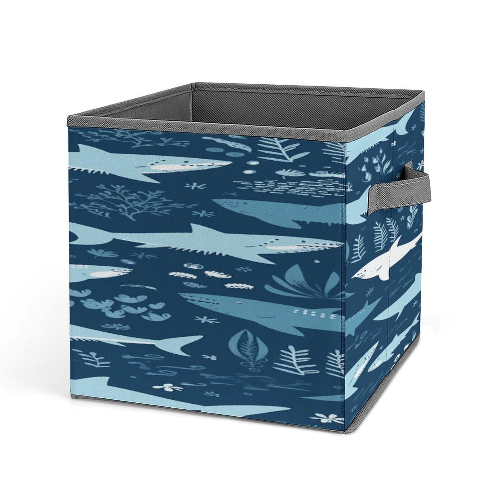 VstaDank Sharksm Storage Bin Collapsible Storage Cubes Organizer Oxford Cloth Storage Box with Dual Handles Large Stackable Closet Storage Bins for Sheets Hat Sweater