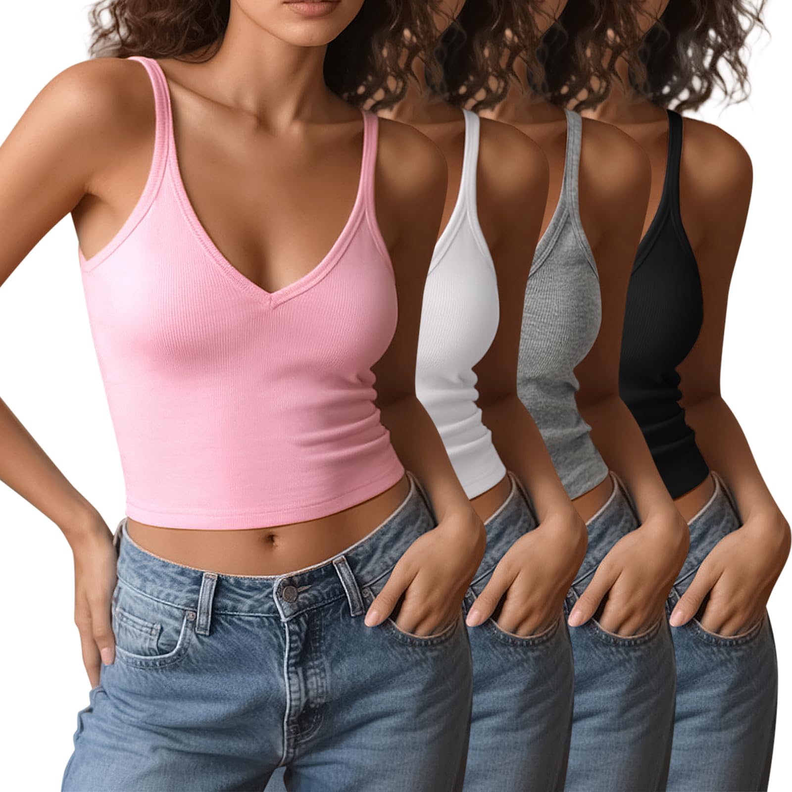 4-Piece V-Neck Tank Set for Women: A Comprehensive Look at Everyday Comfort