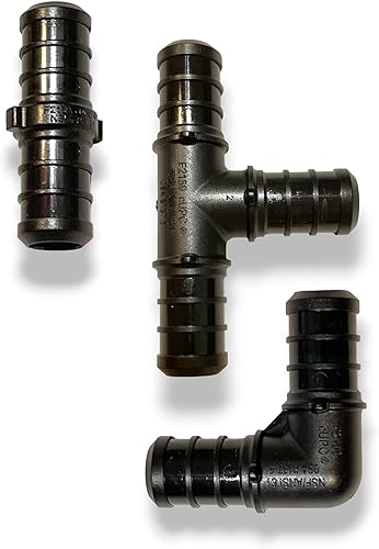 Miniatura 2 de PEX - Paquete de 60 camisetas, acoplamientos y codos de 12 pulgada, accesorios de polietileno PPSU Crimp Pex (F2159) con codos (20 unidades),