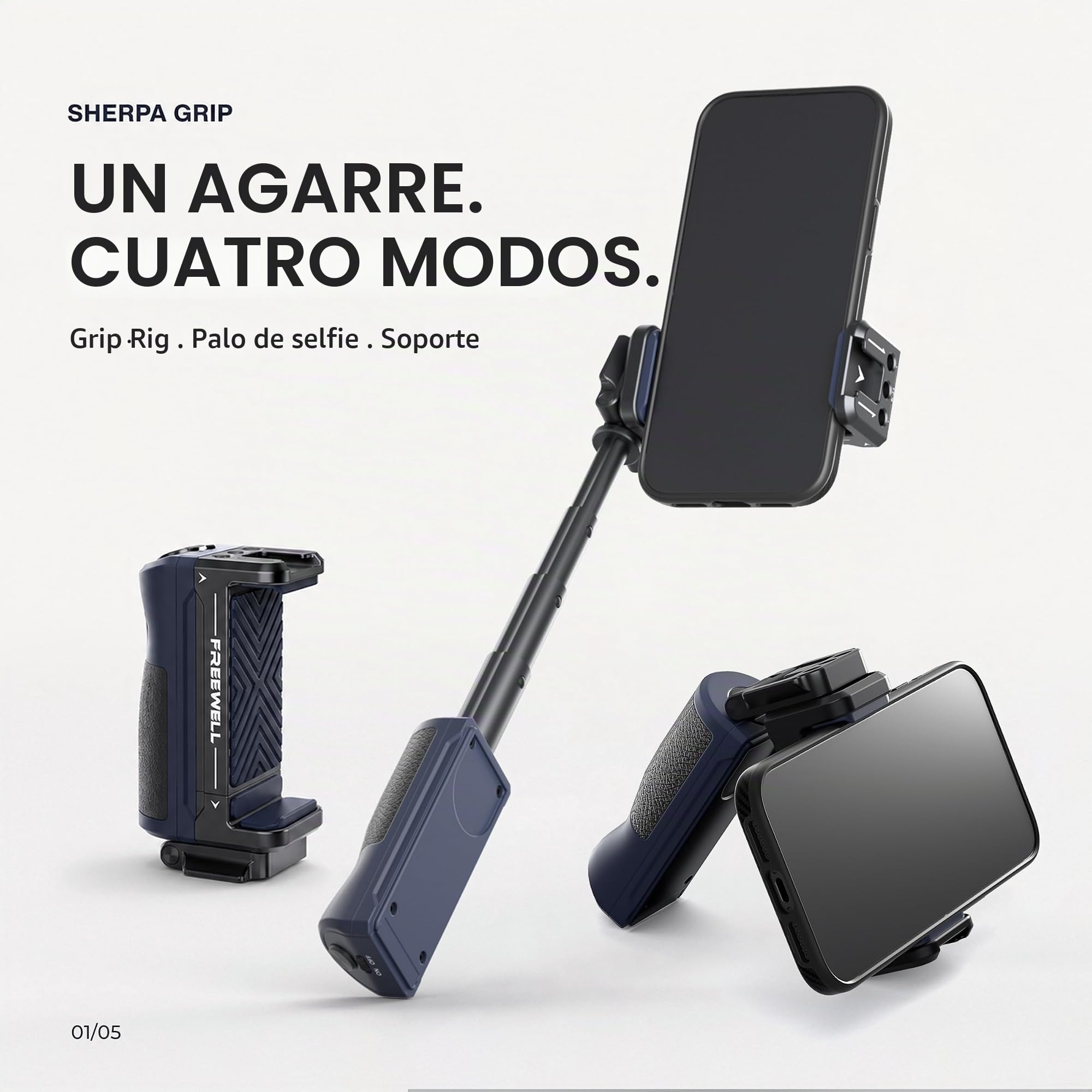 Freewell Versátil Bluetooth Smartphone Selfie Grip con estándar Arca