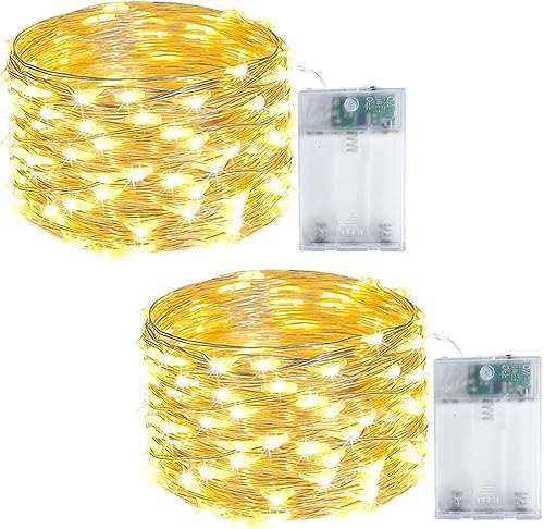 Miniatura 6 de Guirnalda de luces LED en forma de corazones rosas, 3 m, alimentada por pilas, temporizador, luces intermitentes, impermeable, para Navidad