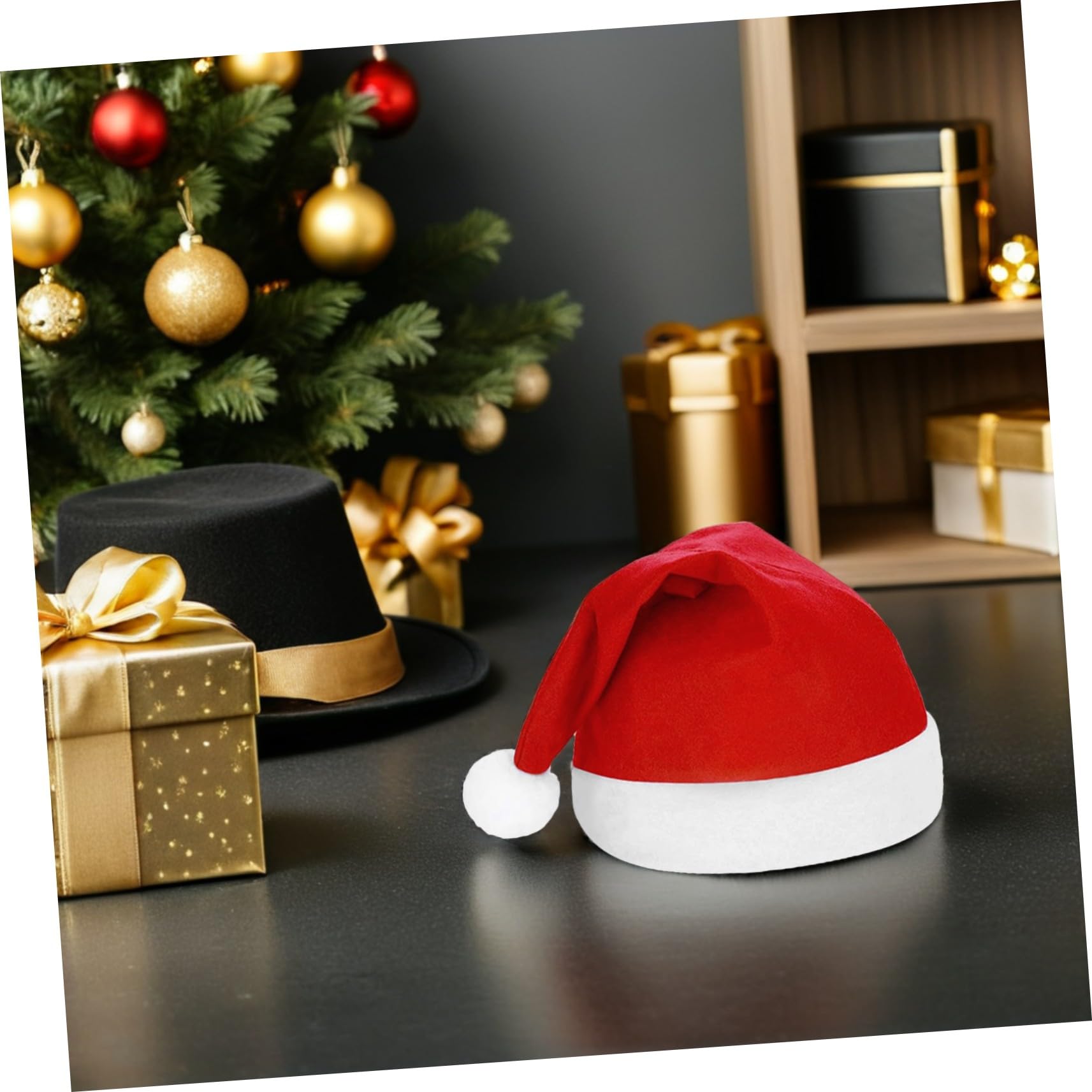 25 Stück Teiliges Weihnachtsmützen für Erwachsene Klassische Rote Santa Mütze mit Weißem Bommel Vielseitig Einsetzbar als Weihnachtsdeko und Partyaccessoire für Festliche Feiern