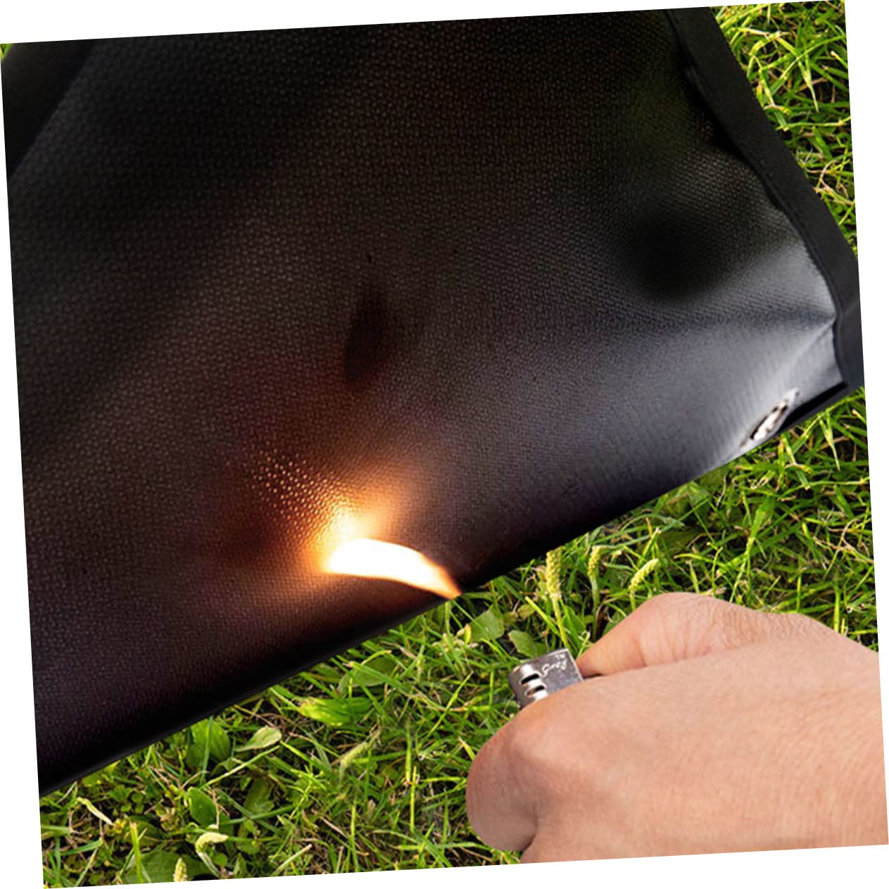 ibasenice Portable Grill Blanket Fireproof Mat Outdoor Rug Welding Blanket Heat Insulation