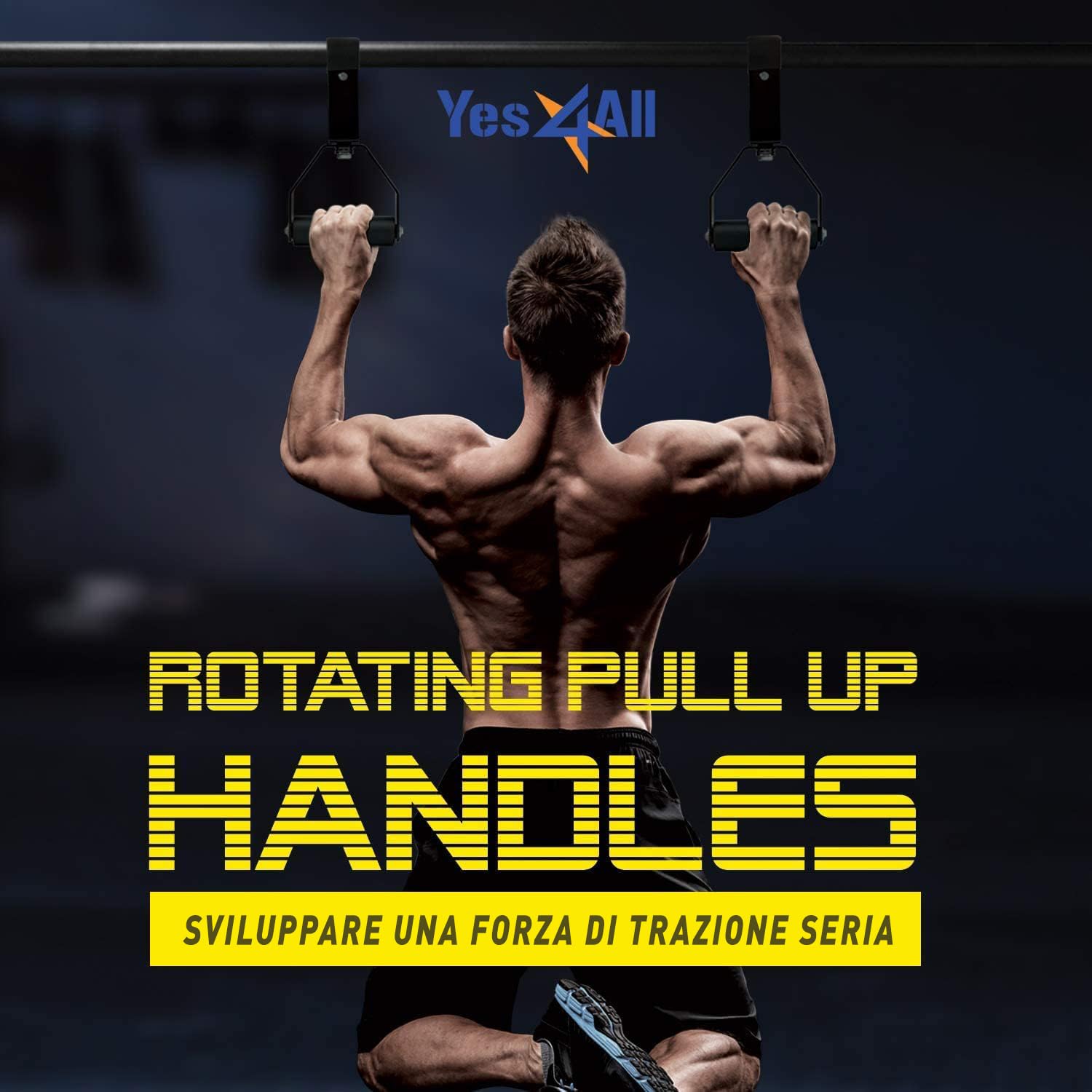 Yes4All Barra per trazioni da parete, multifunzione, da parete, per allenamento a casa, palestra, allenamento della forza