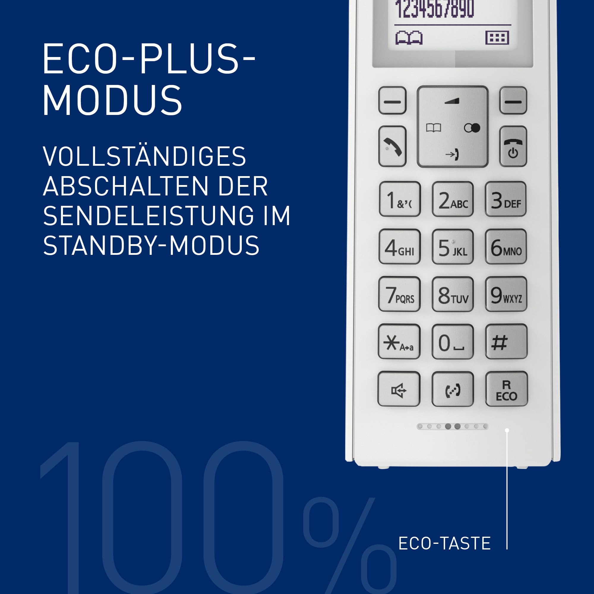 Panasonic KX-TGK220GW Design- Schnurlostelefon mit Anrufbeantworter, Station & Hörer, Freisprecheinrichtung, weißes LCD, Blockierung störender Anrufe, Hörer-Magnet, Weiß