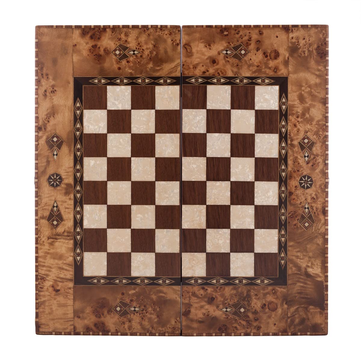 Helena Wood Art, Deluxe Edition, Hochwertiges Backgammon Spiel aus Holz, Tavla, 2 Spieler, ab 12 Jahren