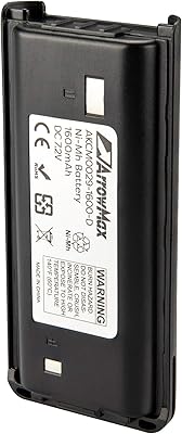 Arrowmax 7.5V 1600mAh Ni-MH Replacement Battery for Kenwood KNB-29N KNB-30A TK-D240V TK-3301 TK-3407 (AKCM0029-1600-D)