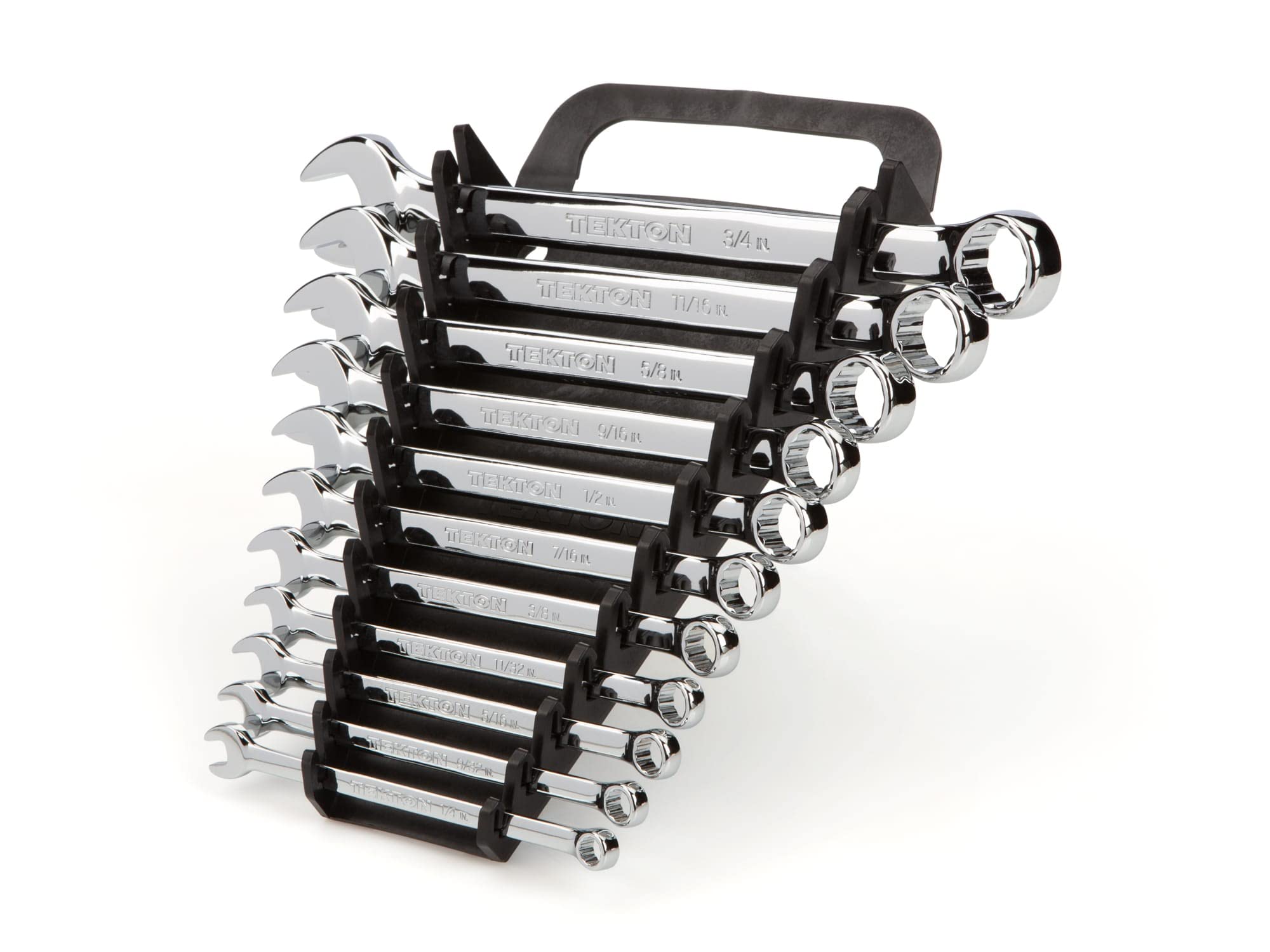 TEKTON Combination Wrench Set, 11-Piece (1/4-3/4 in.) - Holder | WCB91101
