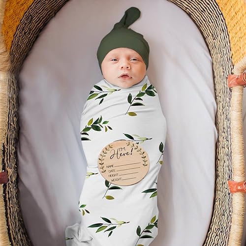 Ylsteed Juego de manta y diadema para bebé, manta de recepción para recién nacido, manta de envoltura para niñas y niños, mantas neutras para recién Ylsteed Juego de manta y diadema para bebé, manta de recepción para recién nacido, manta de envoltura para niñas y niños, mantas neutras para recién