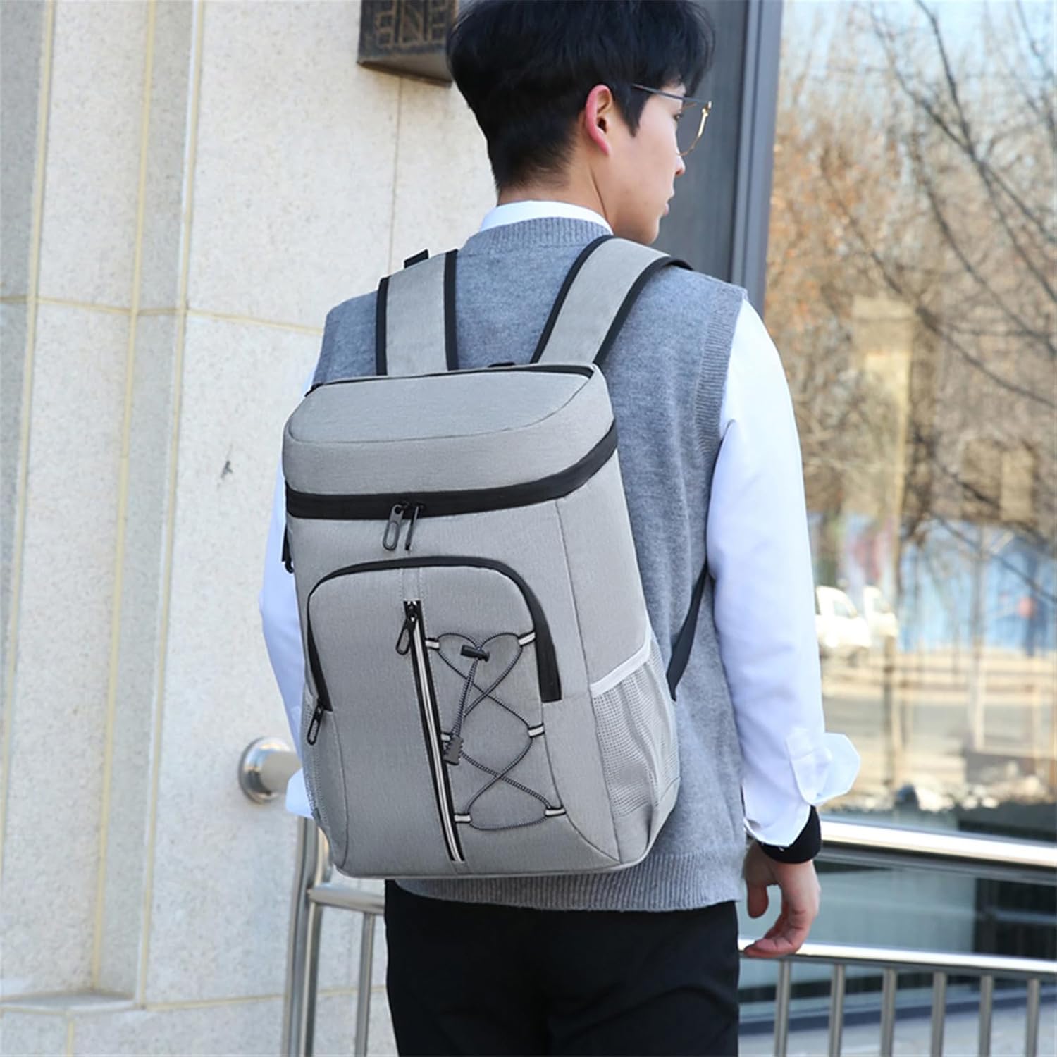 Leakproof Insulated Backpack Cooling Backpack with Handle, Multiple Pocket for Camping, Hiking, Fishing, Sports, Beach