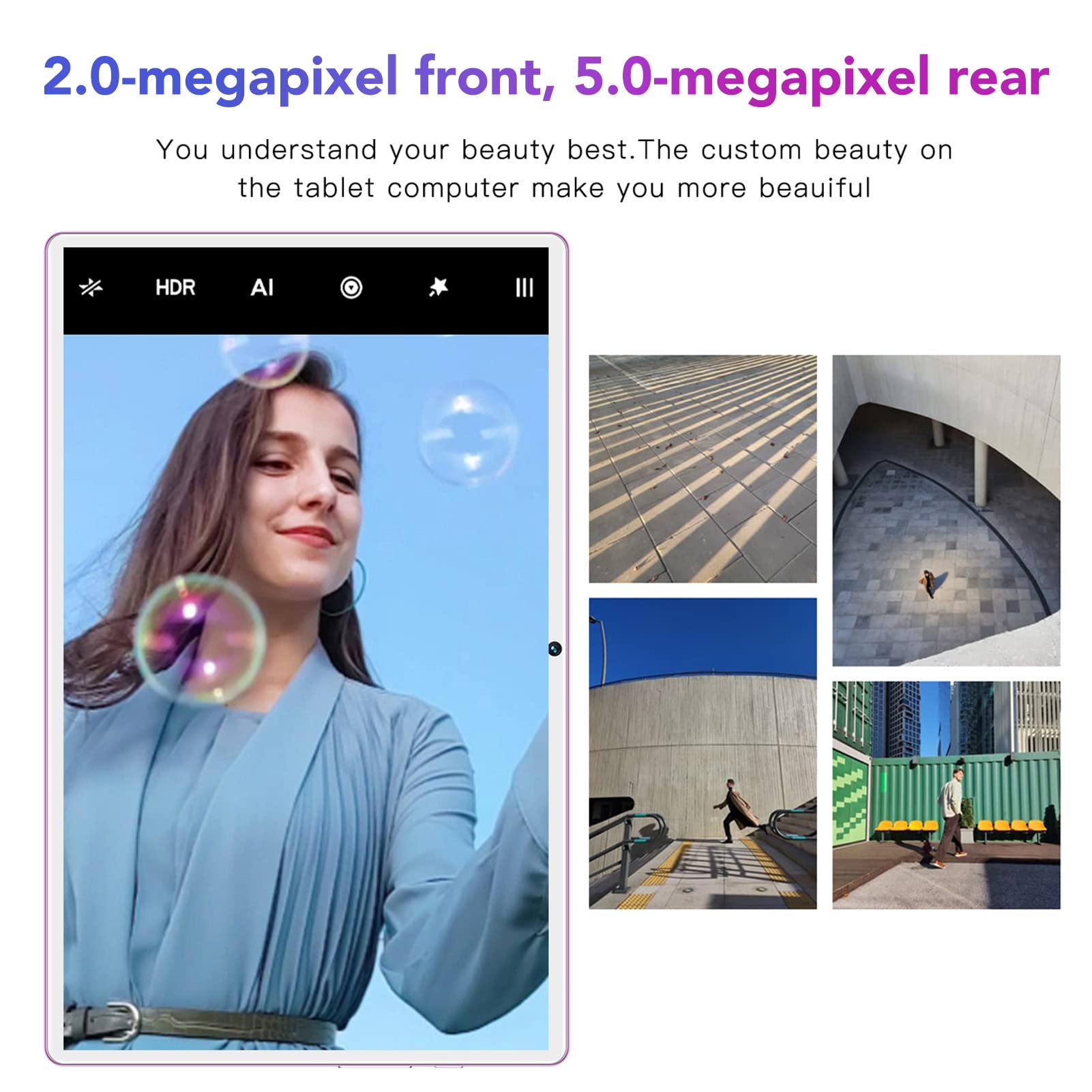 Septpenta Tablet PC 10.1, 6 GB di Memoria e 128 GB di Memoria, Processore CPU 10 Core, Display IPS con Risoluzione Ad Alta Definizione 1960 X 1080, Tablet Wi Fi 5G(Unione Europea)