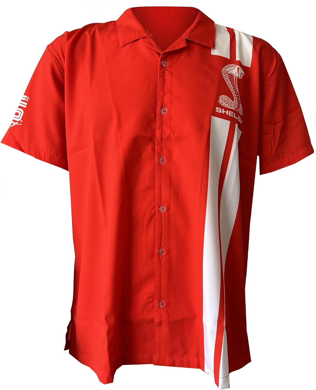 Carroll Shelby® Cobra Stripe Camp Shirt - Cuban, Bahama, Cabana Style Button-Up Shirt