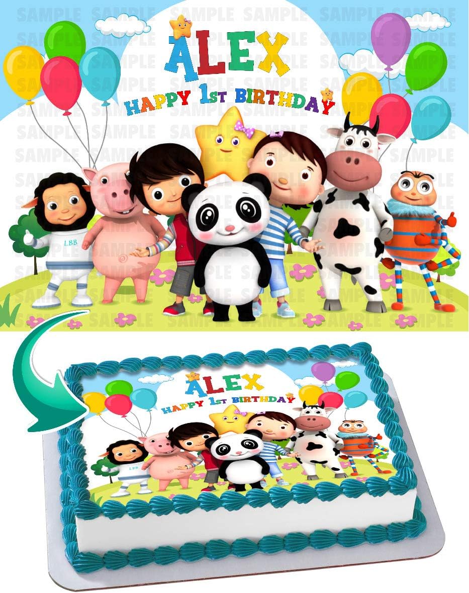 Cakecery Little Baby Bum Personalized Edible Cake Topper 1/2 11.7 x 17.5 Birthday Cake Topper
