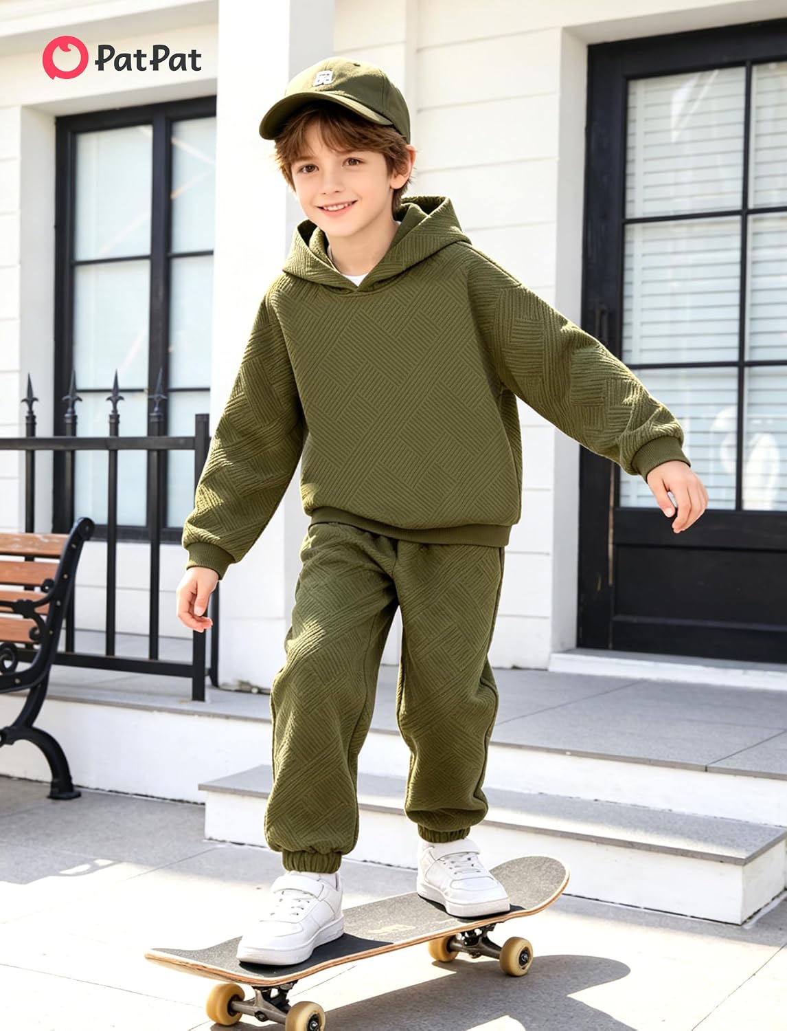 PATPAT Boys Sweatsuits Hoodie and Joggers with Pocket Fall Clothes 5-12Y