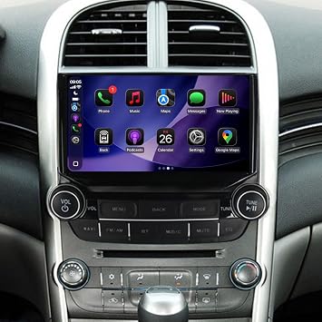for Chevy Chevrolet Malibu 2013 2014 2015 Radio Update Car Stereo Replacement with Carplay & Android Auto 8-Core 2+32G Head Unit 9-Inches 1280x720 IPS Touch Screen Bluetooth