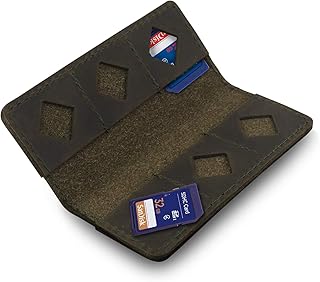 MegaGear MG1714 Leather SD Card Holder with 12 Card Slots - Green