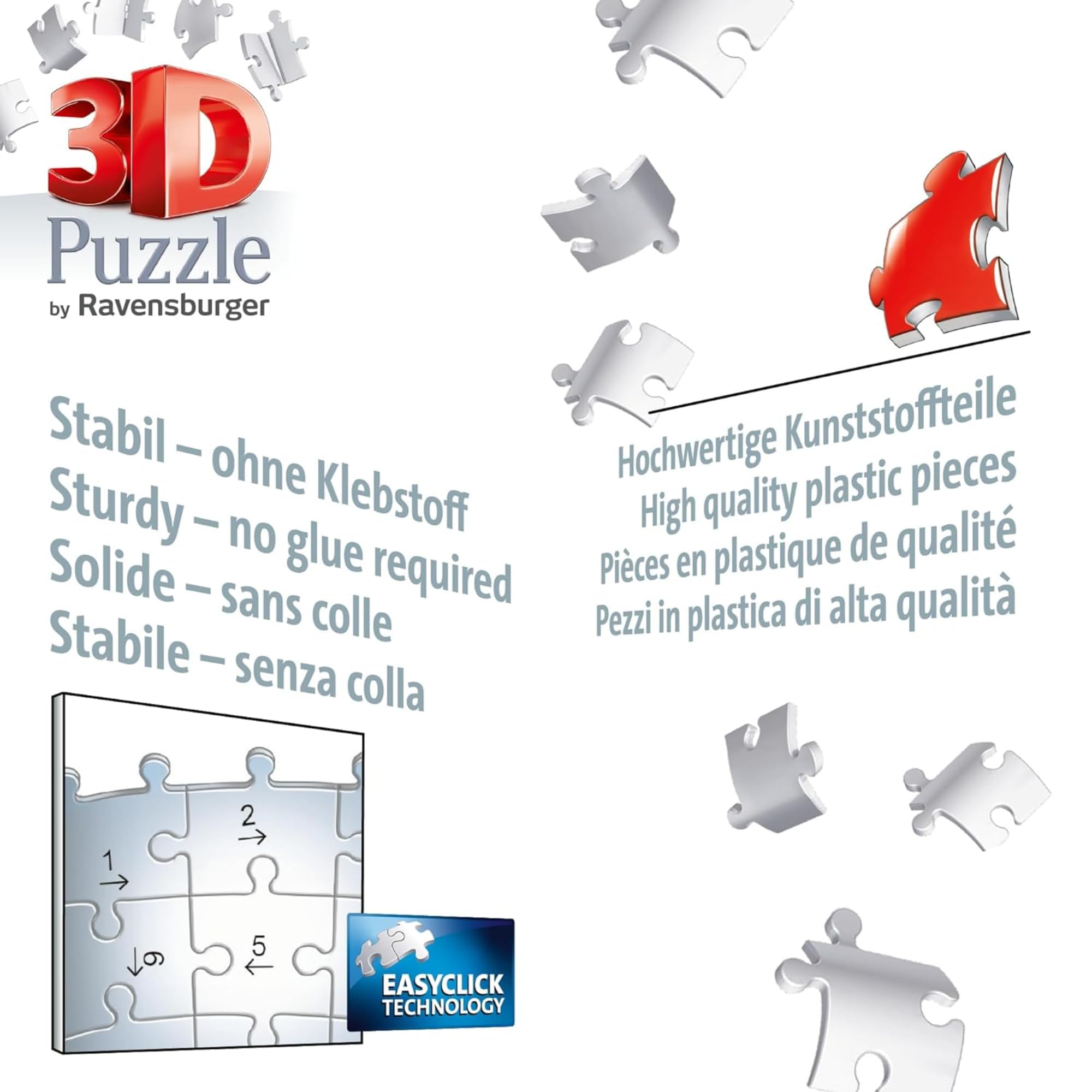 Ravensburger - Puzzle 3D Globo Terrestre 540 pezzi, Puzzle 10+ anni | Puzzle 3D Globo Terrestre da 540 pezzi, modello da montare per bambini dai 10 anni, ideale come regalo educativo e creativo.