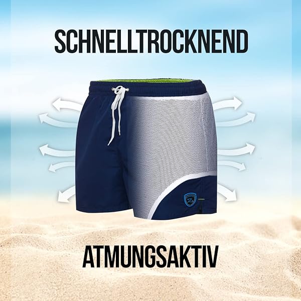 Zagano Costume da bagno da uomo e ragazzo, pantaloncini corti da nuoto, sportivi, a rapida asciugatura, nelle taglie S-6XL, prodotto in Europa - 3