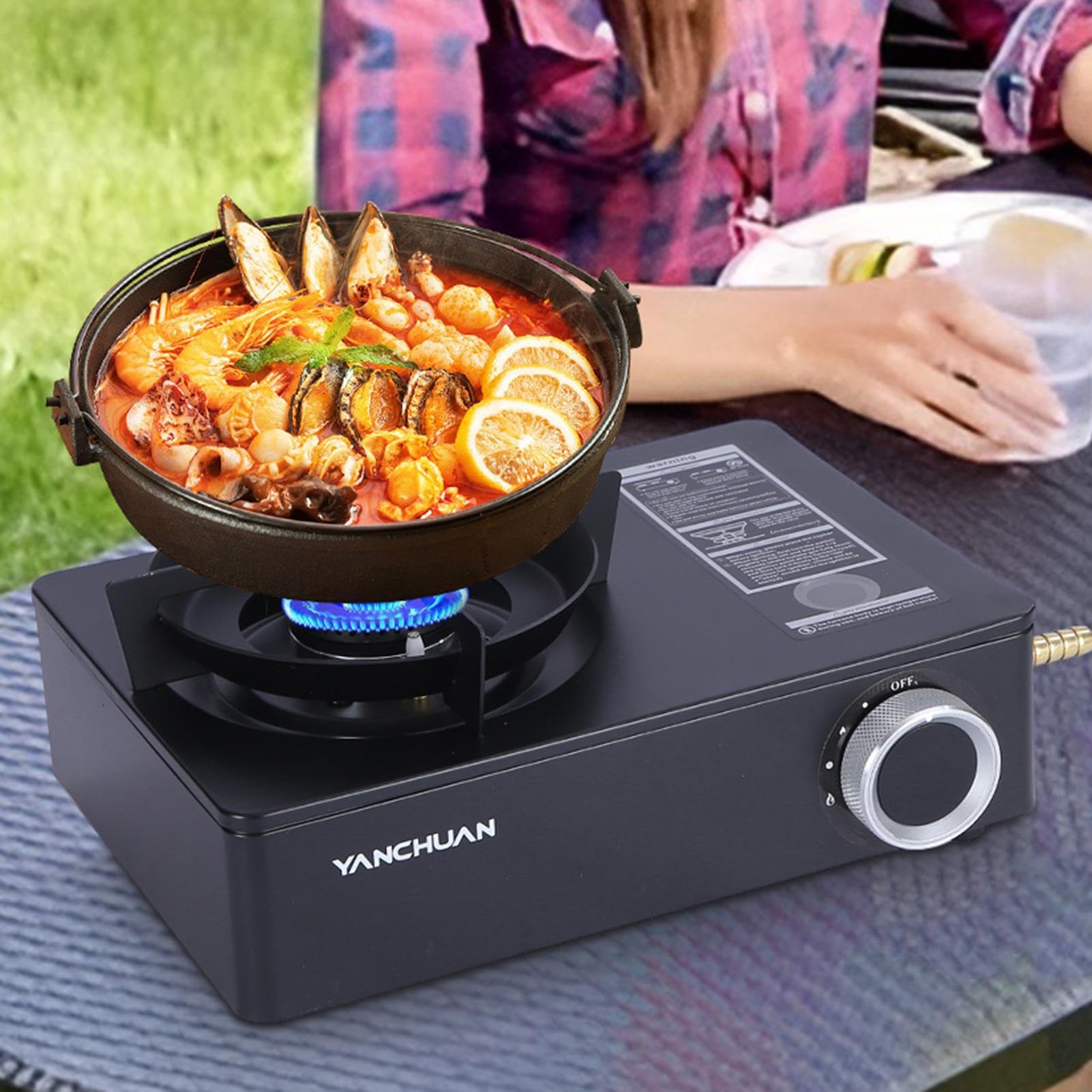 Fornello Portatile Set Cucina Da Campeggio | Temperatura Regolabile Picnic, Feste, Viaggio, Pesca, Escursionismo, Emergenze, Casa, Famiglia, , Cibo, Bevande