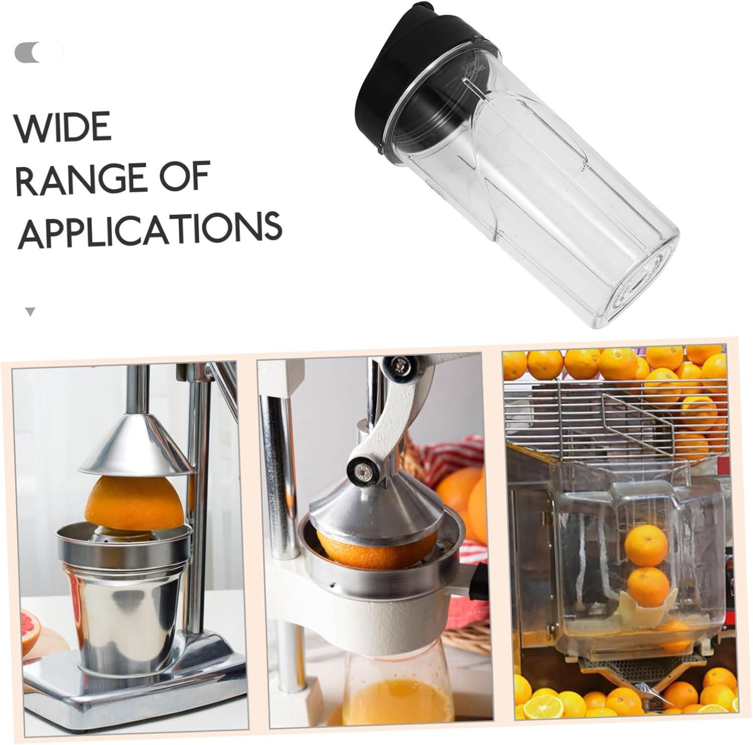 Juicer Cup Lid Smoothie Cup Replacement Plastic Smoothie Blending and Mixing Accessory Compatible Pro