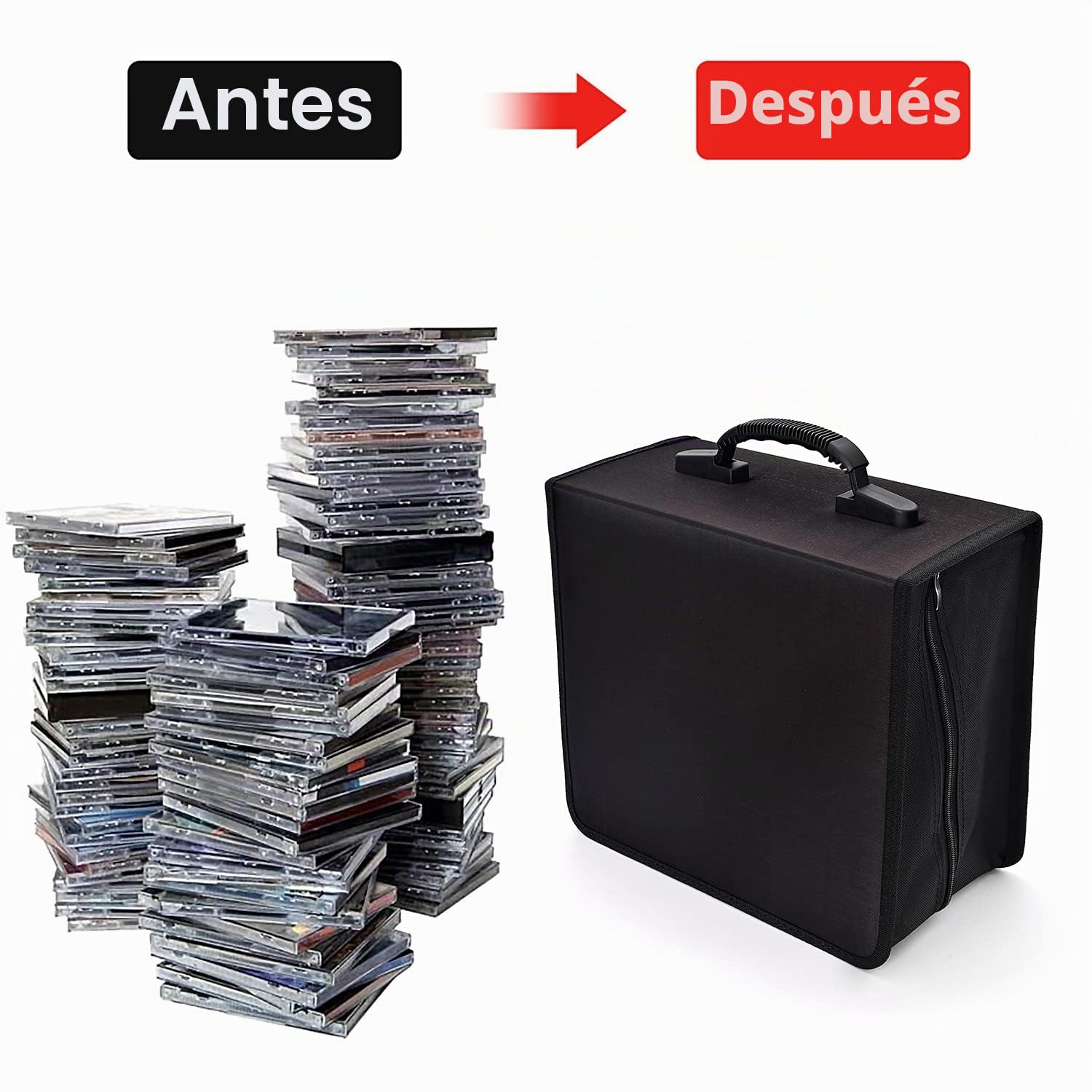 alavisxf xx Funda para CD, 432 Capacidad para DVD Organizador de Almacenamiento de Medios de comunicación de película, Carpeta para Coche, hogar, Oficina, Viajes