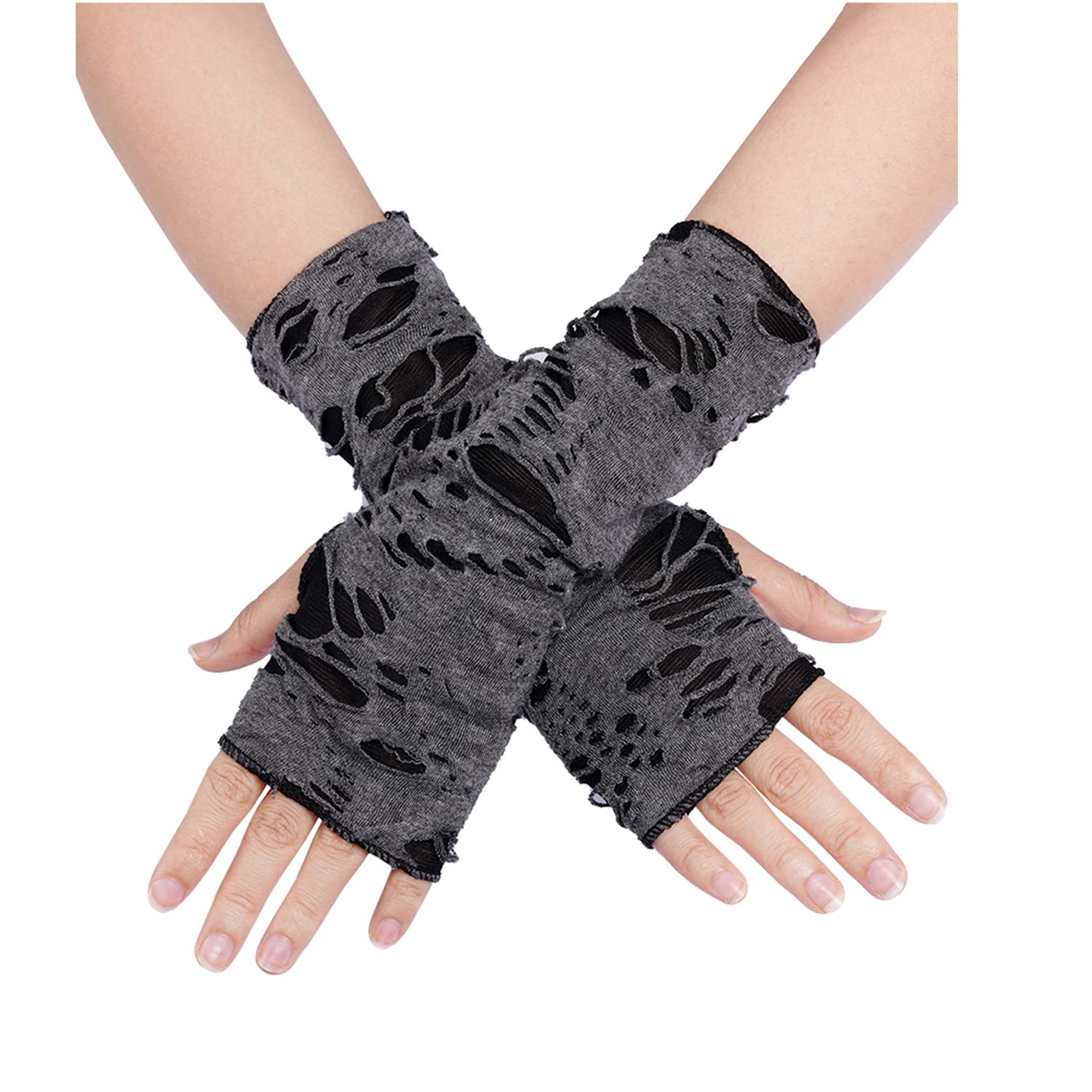 1 Paar Halloween Fingerlose Spitzen-Handschuhe Mit Spinnennetz-Design, Schwarz – Perfektes Zubehör Für Grusel-Party, Cosplay Oder Tanz