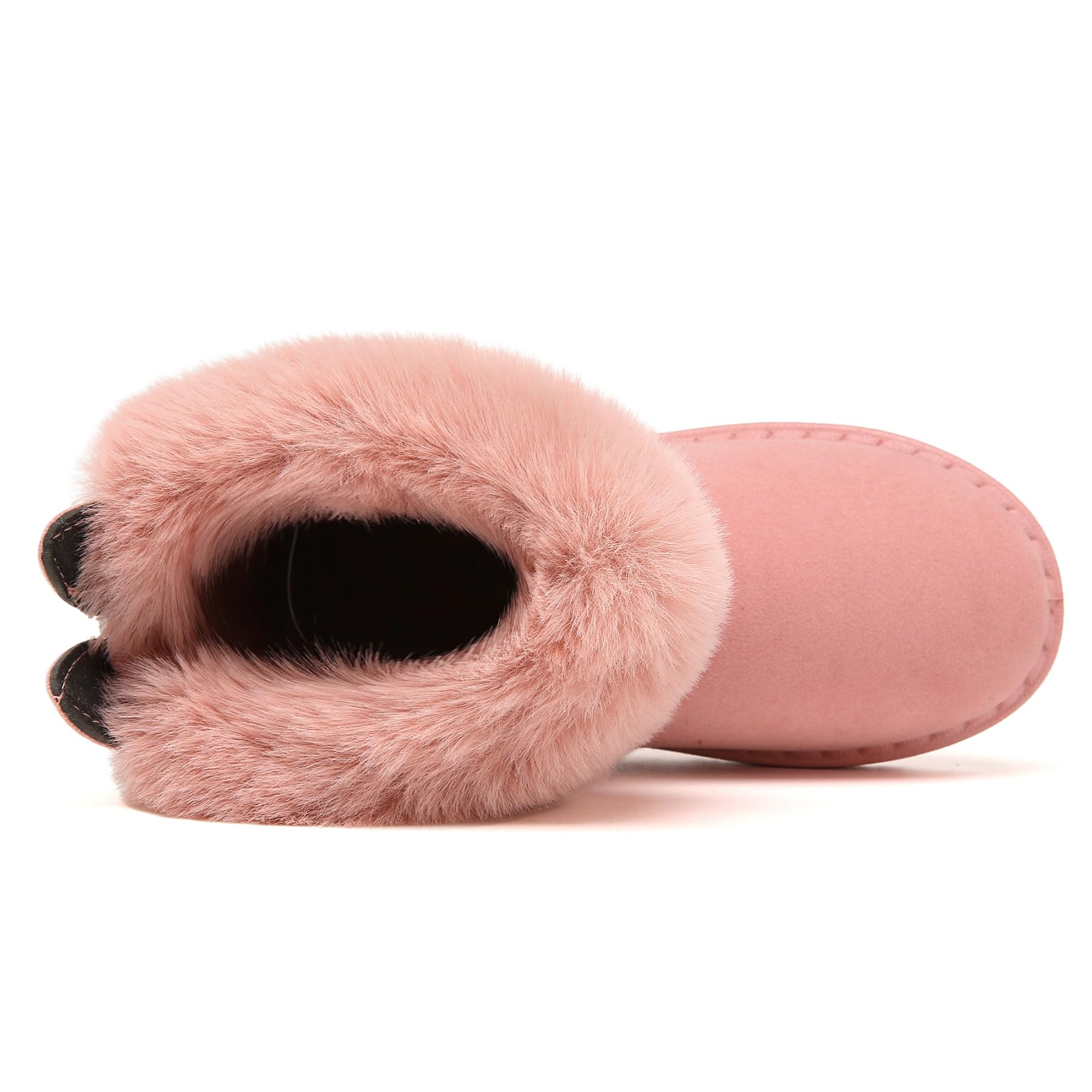 Yeeteepot Bambine e Ragazze Carino Stivali da Neve Calda Foderati Stivaletti Inverno Morbide Piatto Stivali Bambini Pelliccia Antiscivolo Boots