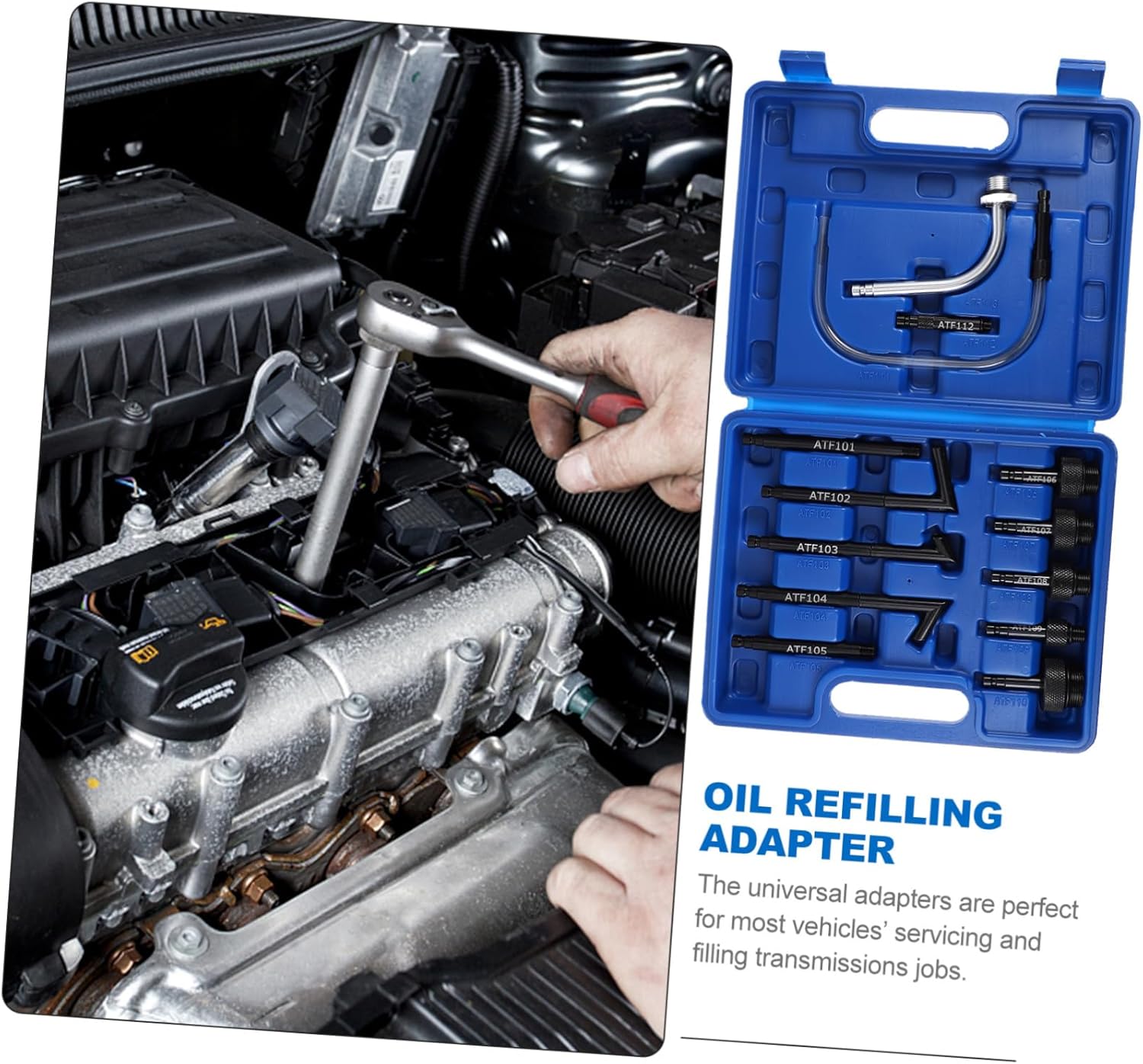 PartyKindom Auto Transmission Oil Change Machine Oil Fill Adapter Gear Filler Refilling Adapter Kit for Cars Trucks