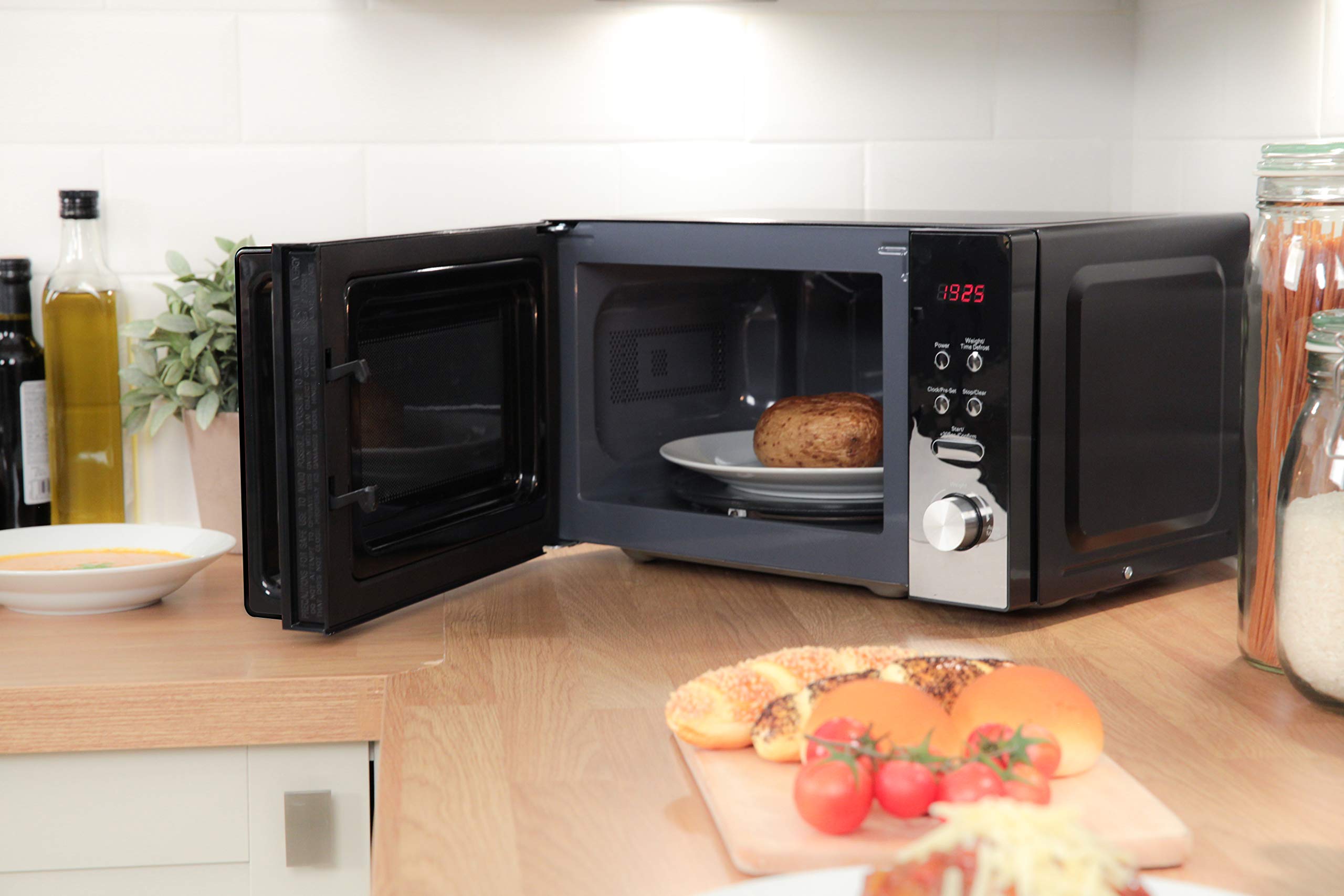 Russell Hobbs RHM2076B 20 Litre 800 W Black Digital Solo Microwave with 5 Power Levels