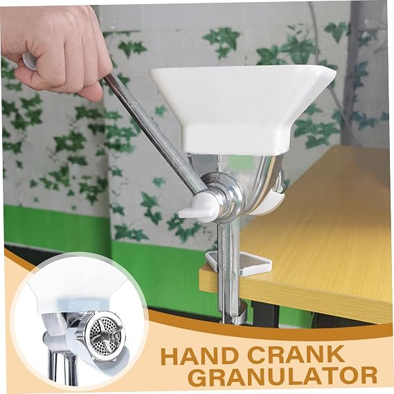 Pellet Machine, Pellet Mill, Pellet Machine Manual 2.5mm Pellet Mill with Crank Wide Mouth Pellet Maker with Enlarged Outlet Washable Clip On Animal Feed Pellet Machine for Cat Dog Bird Fish