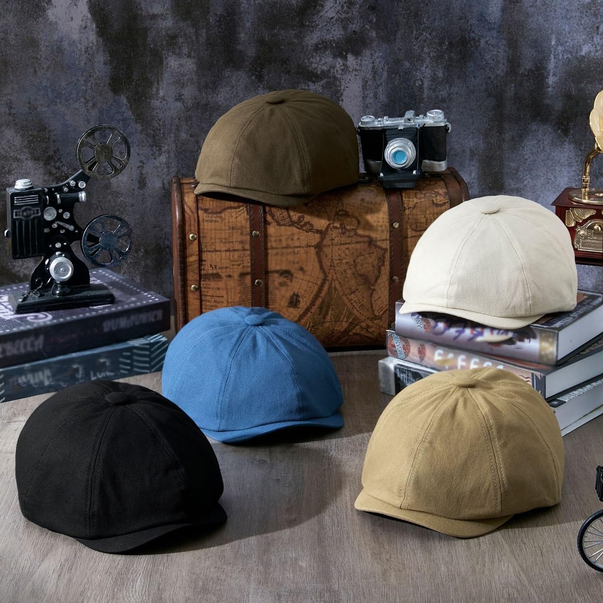 Hat for Men and Women Outing Sun-Shade Beret Boina, Painter, Outdoor Leisure Octagonal