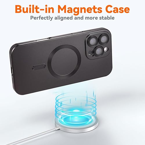Miniatura 34 de Funda magnética para iPhone 11, suave y delgada, antihuellas, elegante funda para teléfono con protección de cámara, compatible con MagSafe, azul