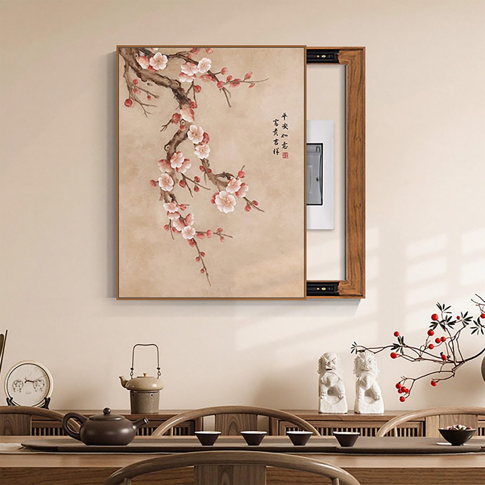 Couvercle de boîte à fusibles et tableau électrique avec panneau coulissant mural