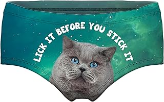 JINKAIJIA Women's Fashion Flirty Sexy Funny Naughty 3D Printed Cute Animal Underwears Briefs Gifts
