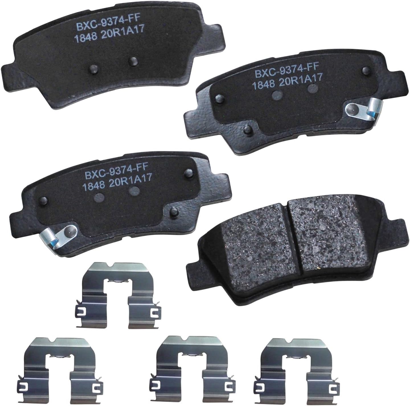 bendix premium sbc1848 ceramic rear brake pads for hyundai tucson 2018-2016, tucson 2020, kia sportage 2020-2017, sportage 2022, sportage 2024