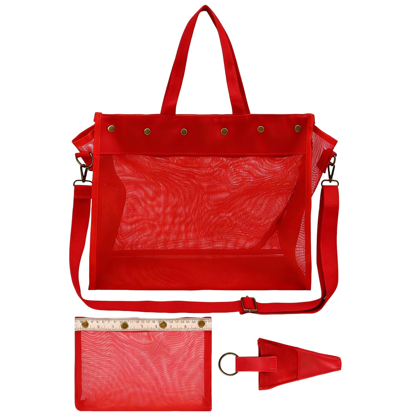 Sac à fil transparent contre les nœuds : grand rangement de tricot