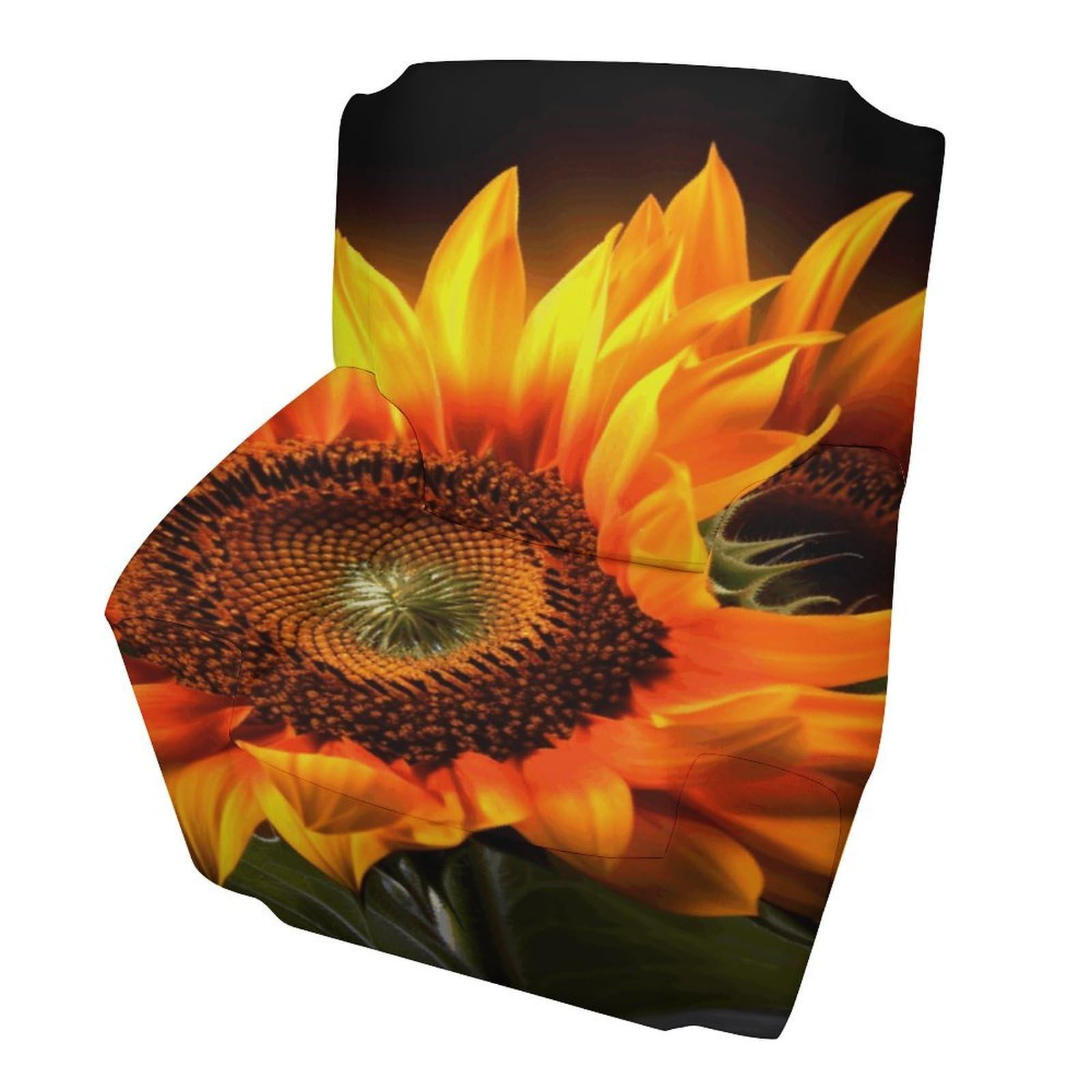Fekiloot Style Orange Sunflower Wallpaper Couch Cover Sofa Cover Sofa Slipcover