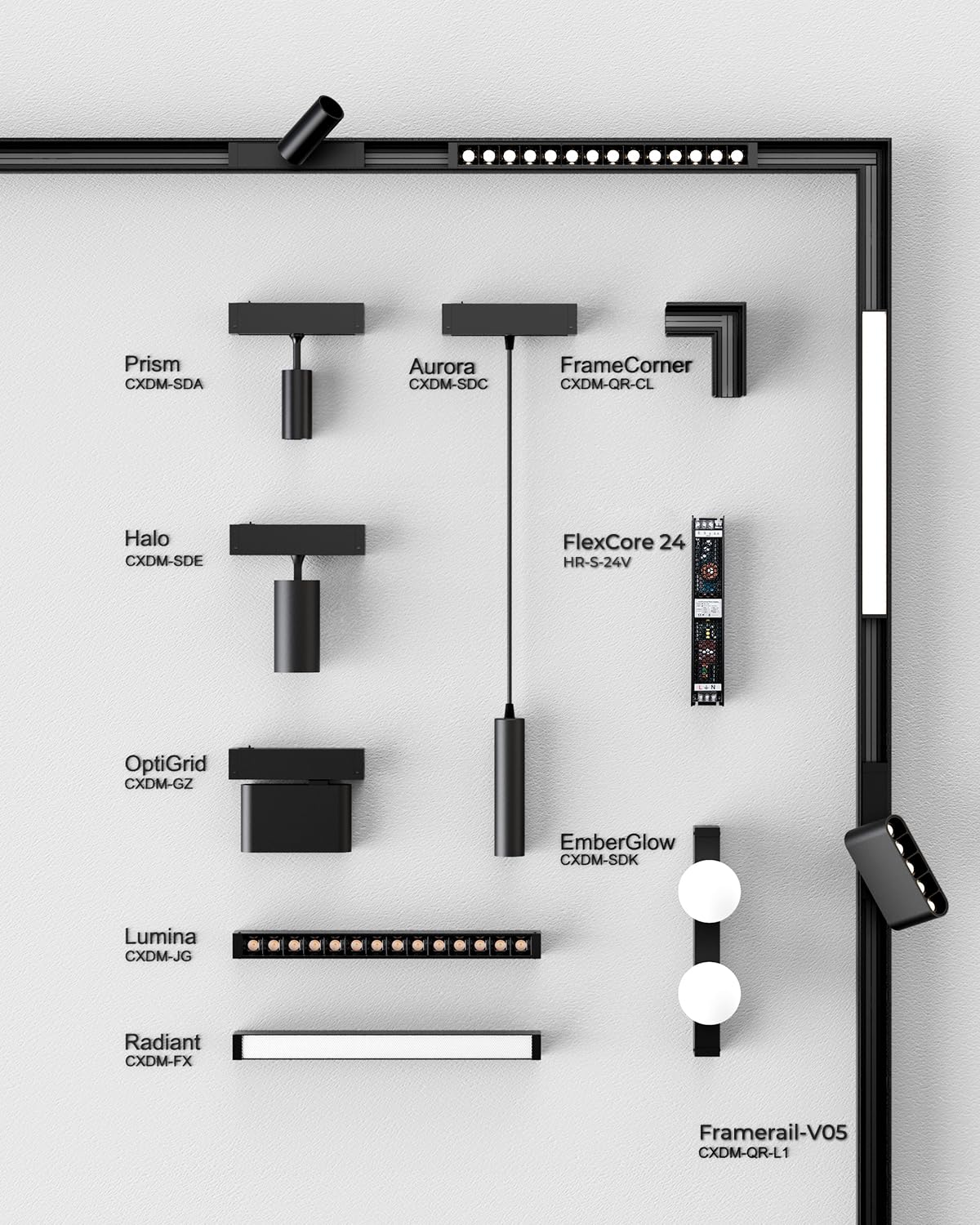 SCON 24V DC Netzteil für Magnetische Schienenbeleuchtung, Treiber für Magnetstromschiene, LED Netztreiber für Einbau Magnet Schienensystem, Aluminium Gehäuse, Kompatibel mit SCON Magnetleuchten