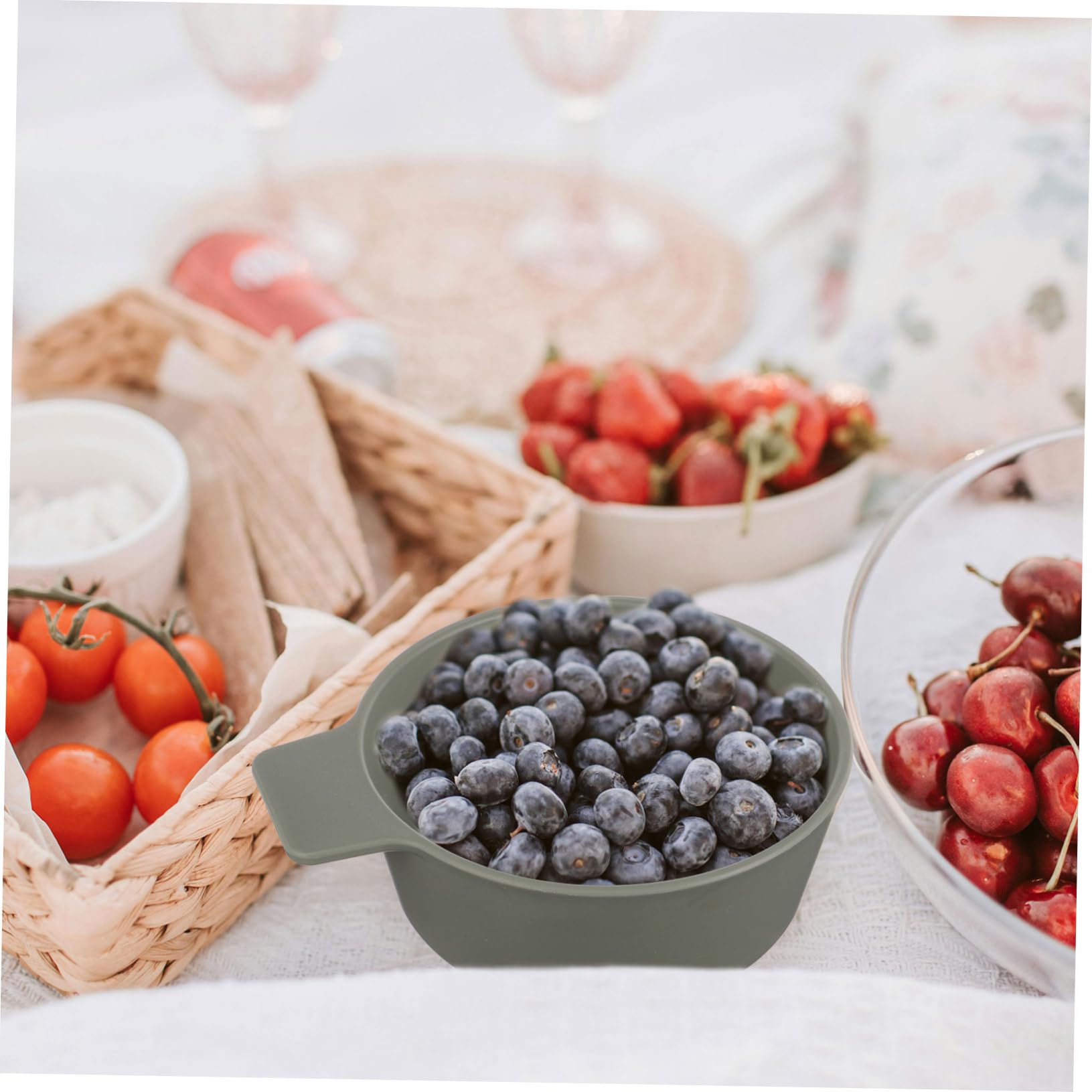 INOOMP 1set Portable Outdoor Dinnerware Lightweight Plastic Plates and Bowls for Camping Picnics and to Clean Plates for BBQ and Outdoor Activities