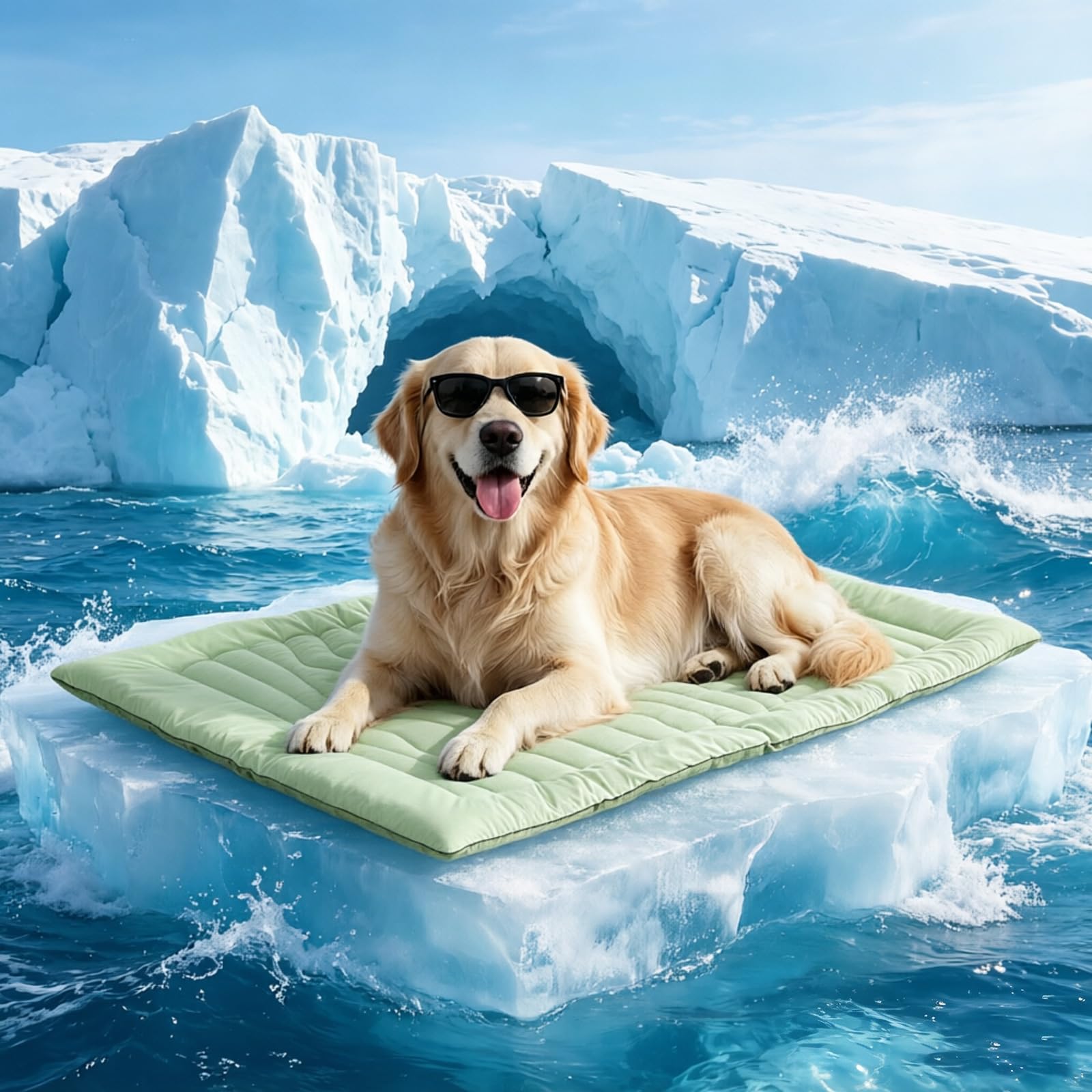 Tapis de refroidissement pour chien et chat pliable et portable multicouche