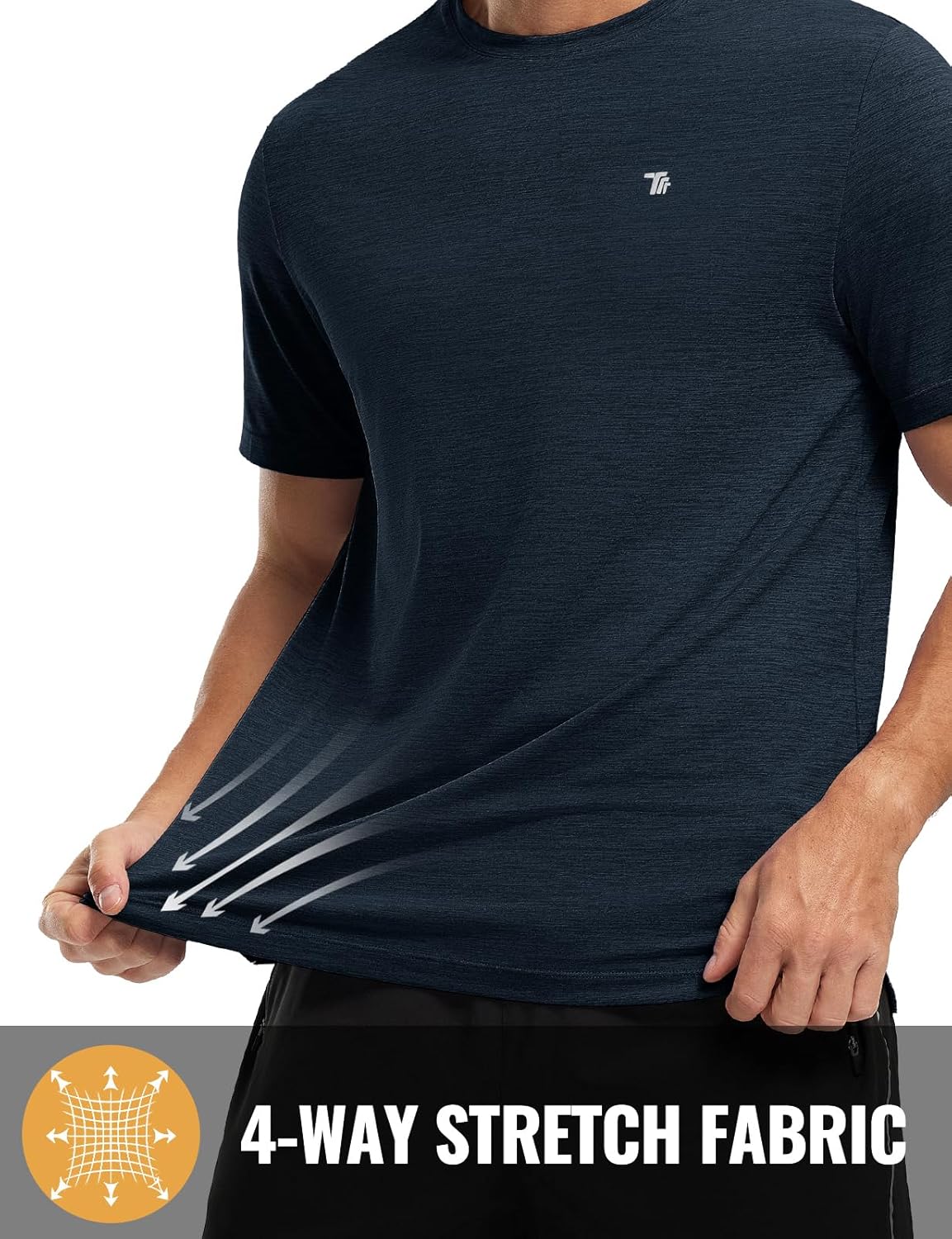 Rdruko Men's Dry Fit Workout Shirts Moisture Wicking Short Sleeve Athletic Running Gym Active T Shirts - Image 5