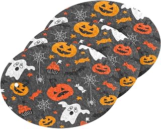 Scrub Sponge Halloween Spider Web Pumpkin Kitchen Washing Dishes Cleaning Sponges Bat Stars Ghost Non Scratch Sponge for Dish Countertops Sinks Floors Showers Tile Sinks, 3 Pack