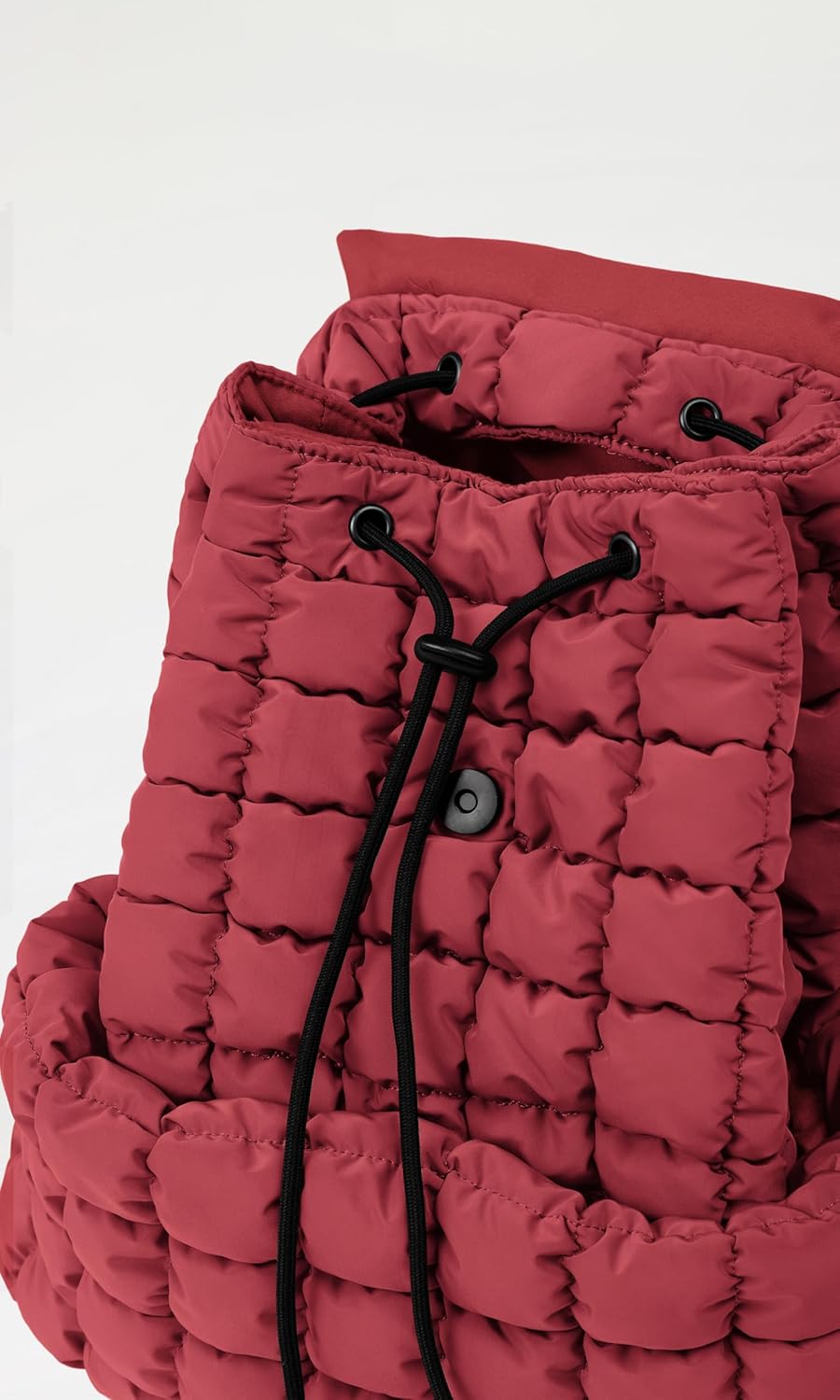 ODODOS Quilted Backpack 2.0 for Women Lightweight Puffer Hiker Pack Drawstring Padding Travel Gym Bag, True Red - Image 4