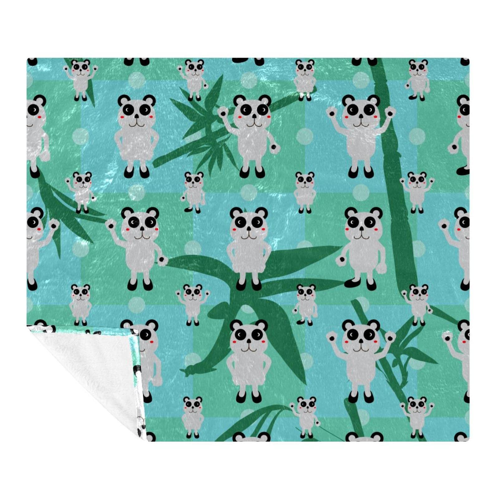 Couverture polaire panda jeté de canapé pour soirées cocooning au salon