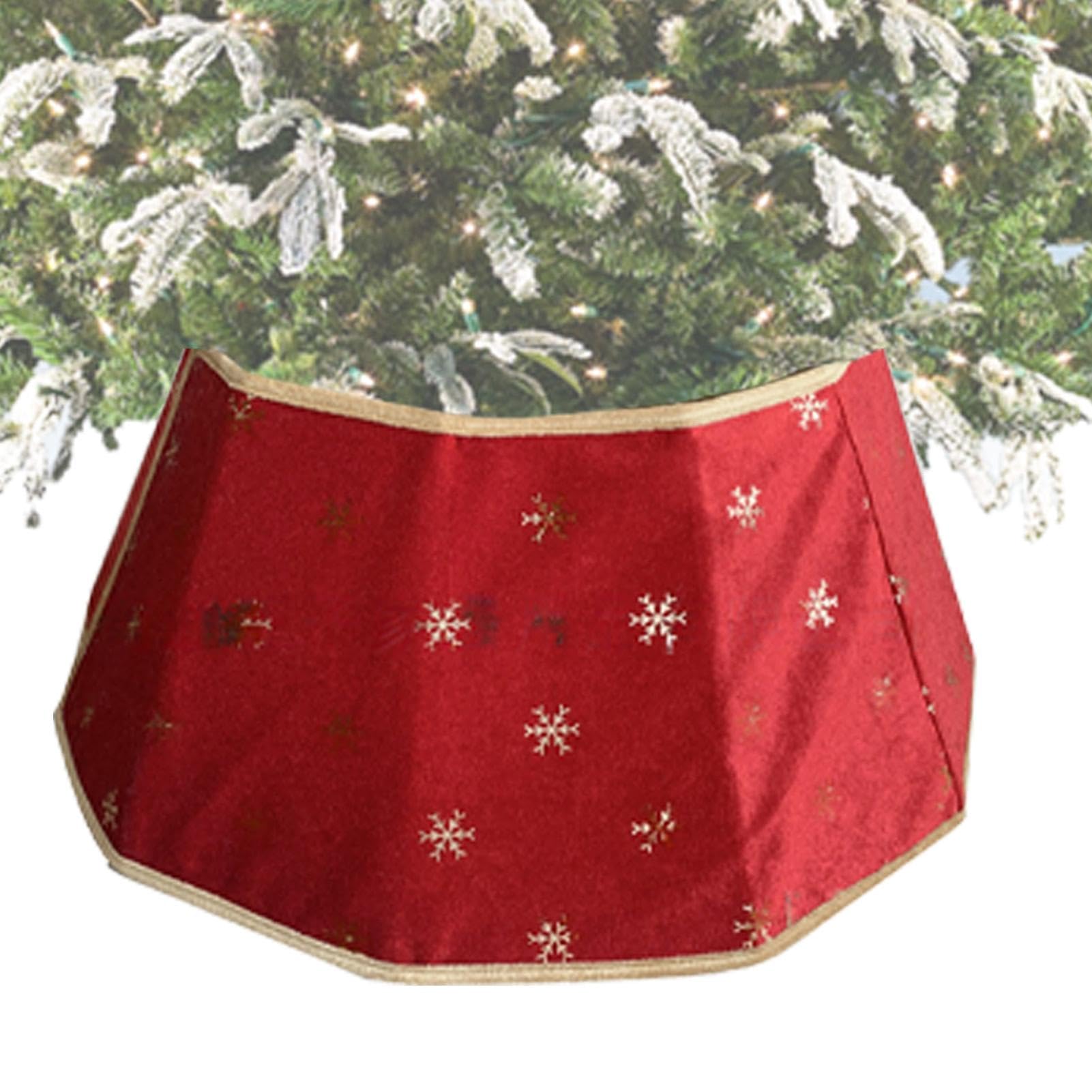 Collier de sapin pour cacher les pieds artificiels laids et ranger facilement après Noël
