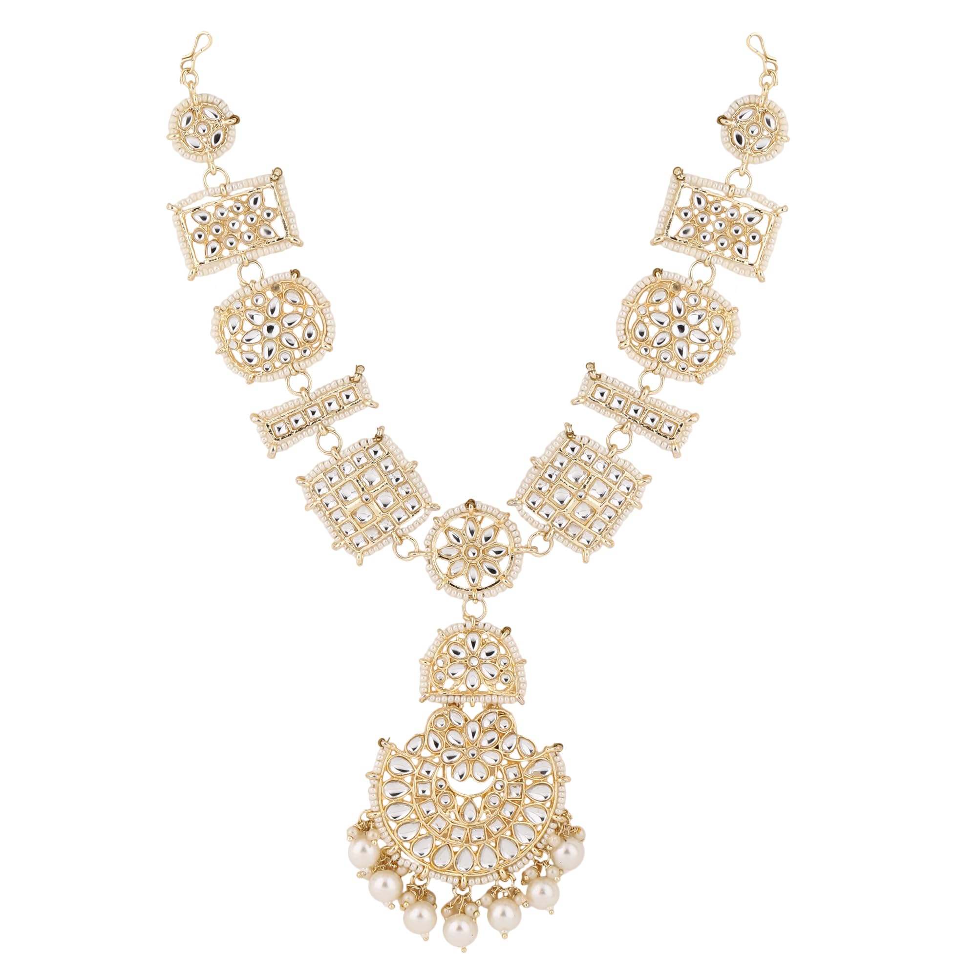 Shining Diva Fashion Latest Stylish Traditional Kundan Sheeshphool Maang Tikka Matha Patti Mathapatti Sheeshpatti Headband Hairband Hair Head Chain Jewellery for Women and Girls (14488sp) (B0CNLKR5TR) Amazon Price History, Amazon Price Tracker