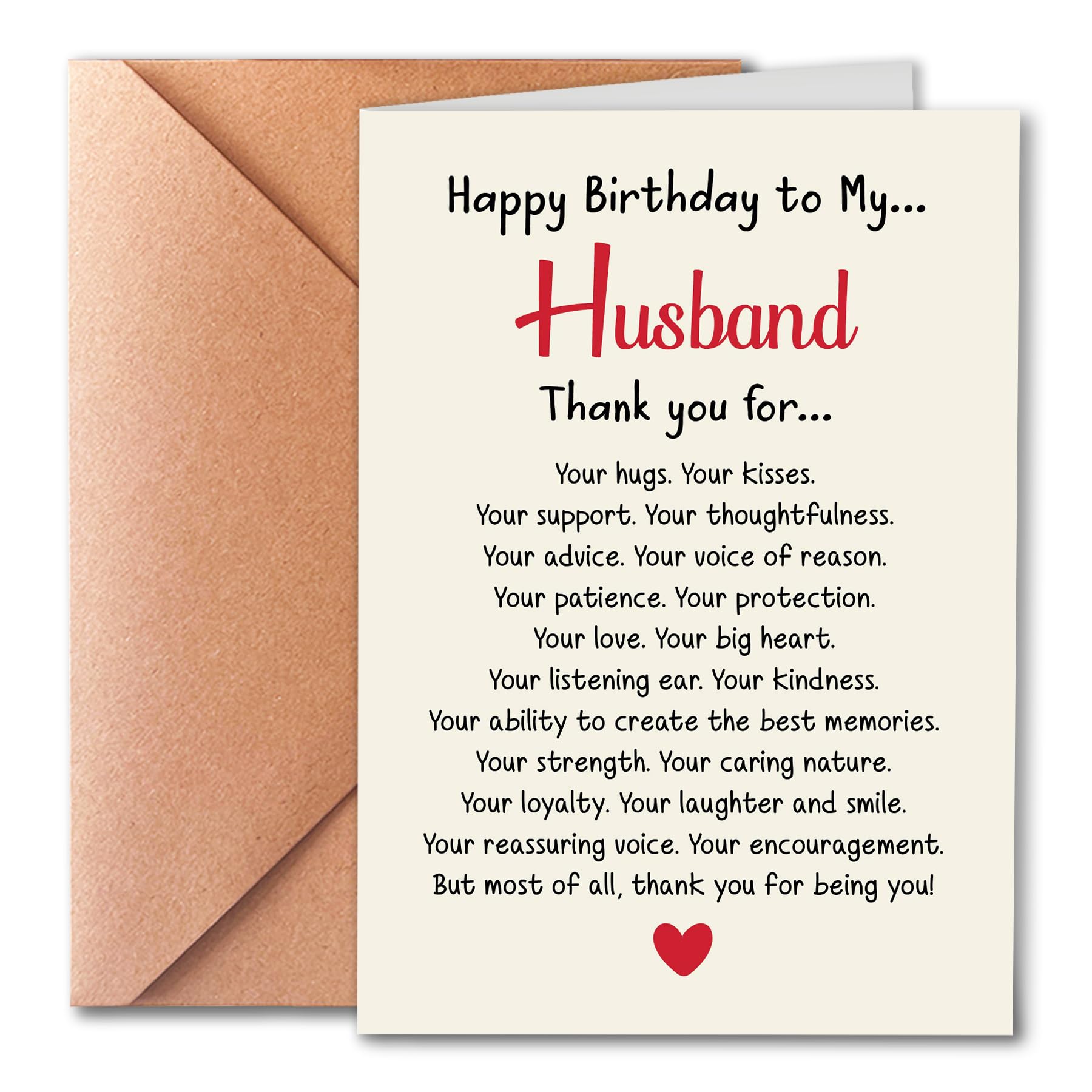 PTRUKD Funny Birthday Card from Wife to Husband, Suitable for Him Birthday, Convey Exclusive Sweet Thoughts In The Most Sincere And Special Way